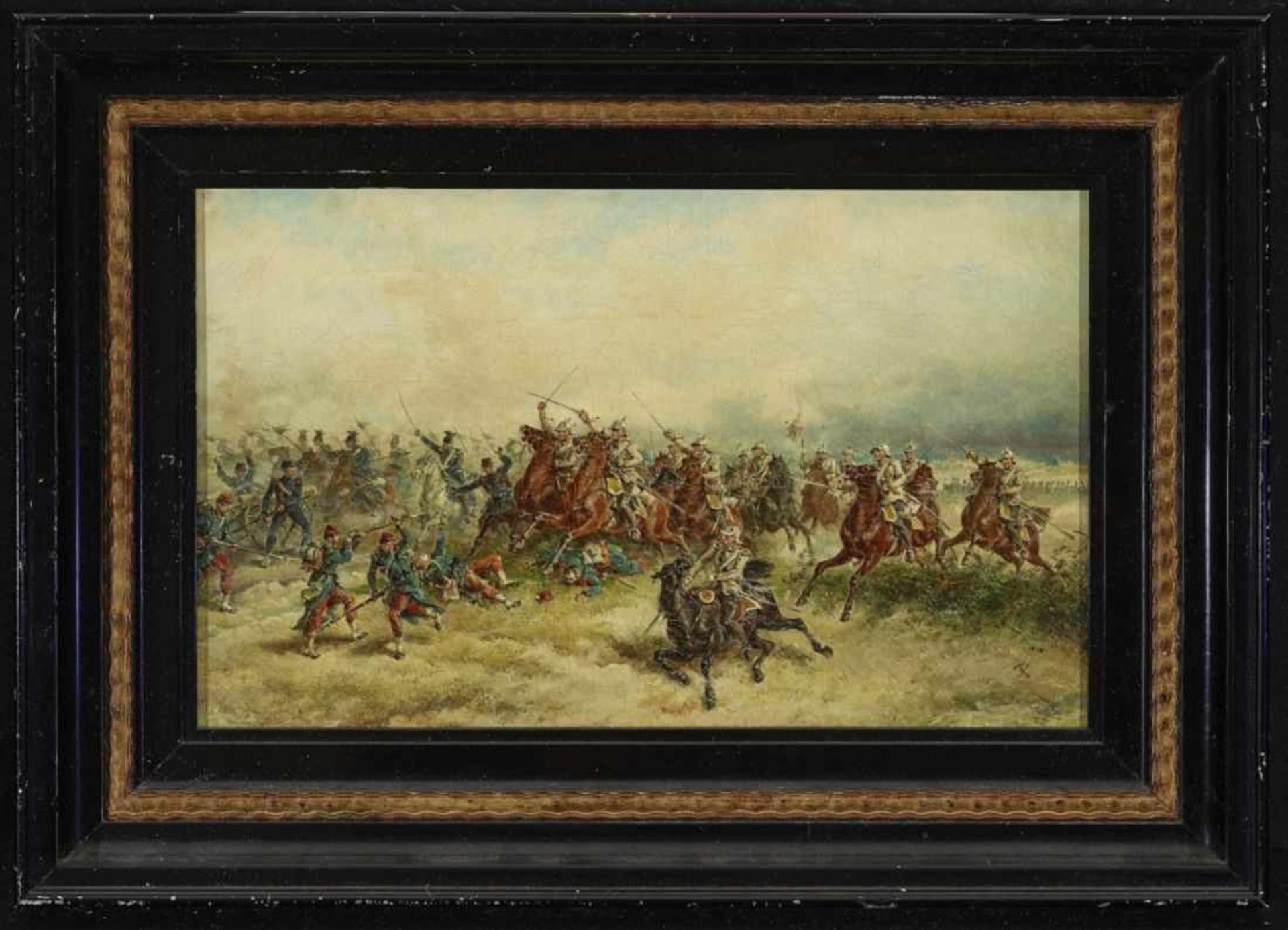 ADAM, FRANZ 1815 Mailand - 1886 München "Schlacht bei Mars La Tour / Attaque am Abend" R. u. - Bild 2 aus 2