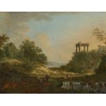 VOLLERDT, JOHANN CHRISTIAN 1708 Leipzig - 1769 Dresden Arkadische Landschaft mit Tempelruine und