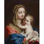 AMIGONI, JACOPO 1682 Neapel - 1752 Madrid, zugeschrieben Maria mit dem Kind (Madonna delle Rose). Öl