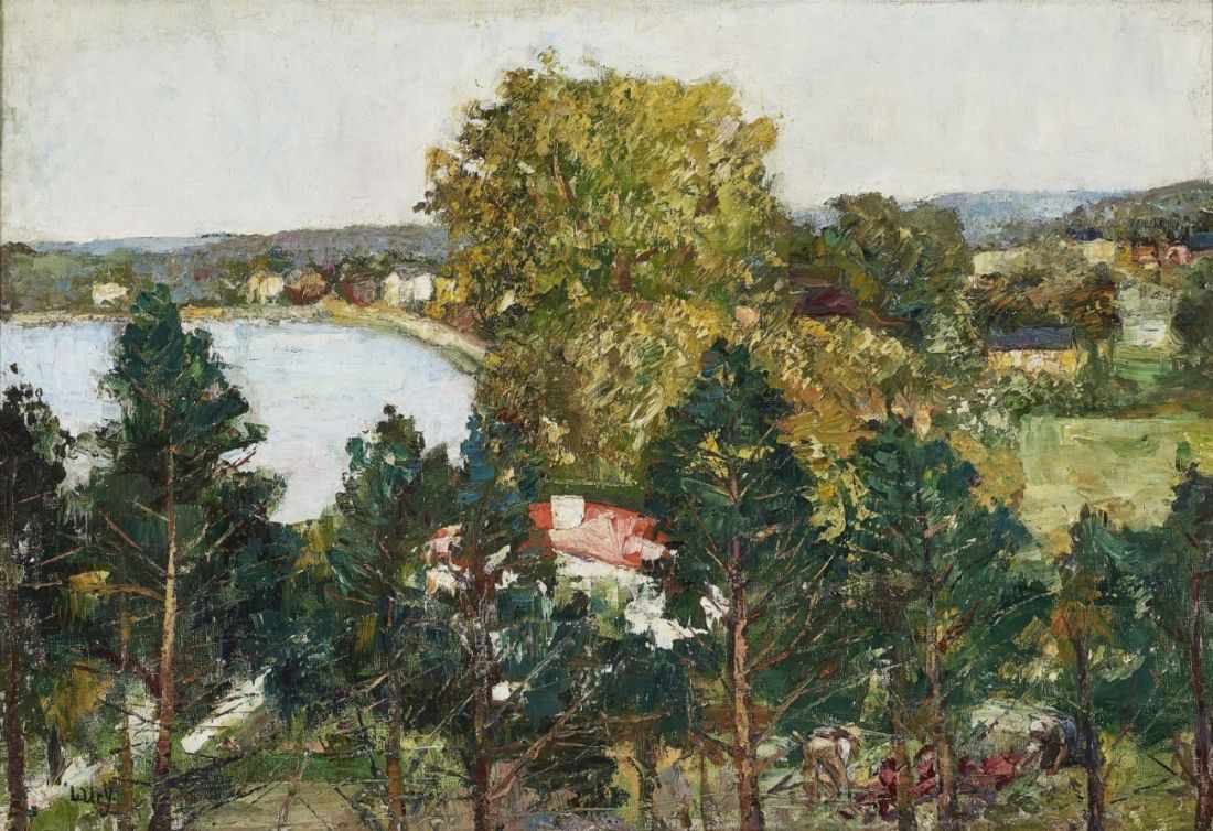 Ury, Lesser 1861 Birnbaum/Posen - 1931 Berlin Schweriner See. Um 1912 Öl auf Leinwand 46,7 x 67 cm