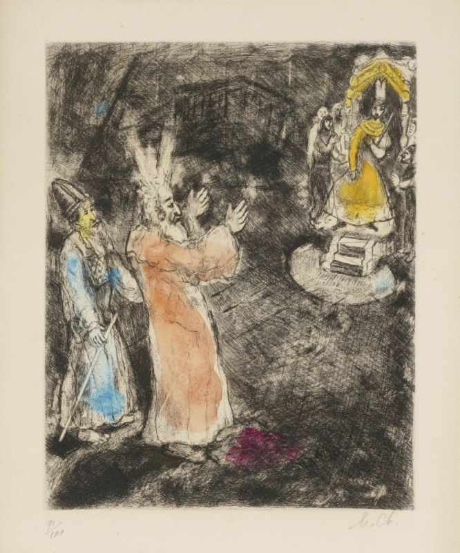 Chagall, Marc 1887 Witebsk - 1985 St. Paul de Vence Moses und Aaron vor dem Pharao. 1931 - 1939