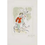 Chagall, Marc 1887 Witebsk - 1985 St. Paul de Vence Der kleine rote Akrobat. 1979 Farblithographie