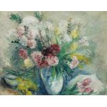 Adrion, Lucien 1889 Straßburg - 1953 Paris Blumenstillleben Öl auf Leinwand 70 x 89 cm Links unten