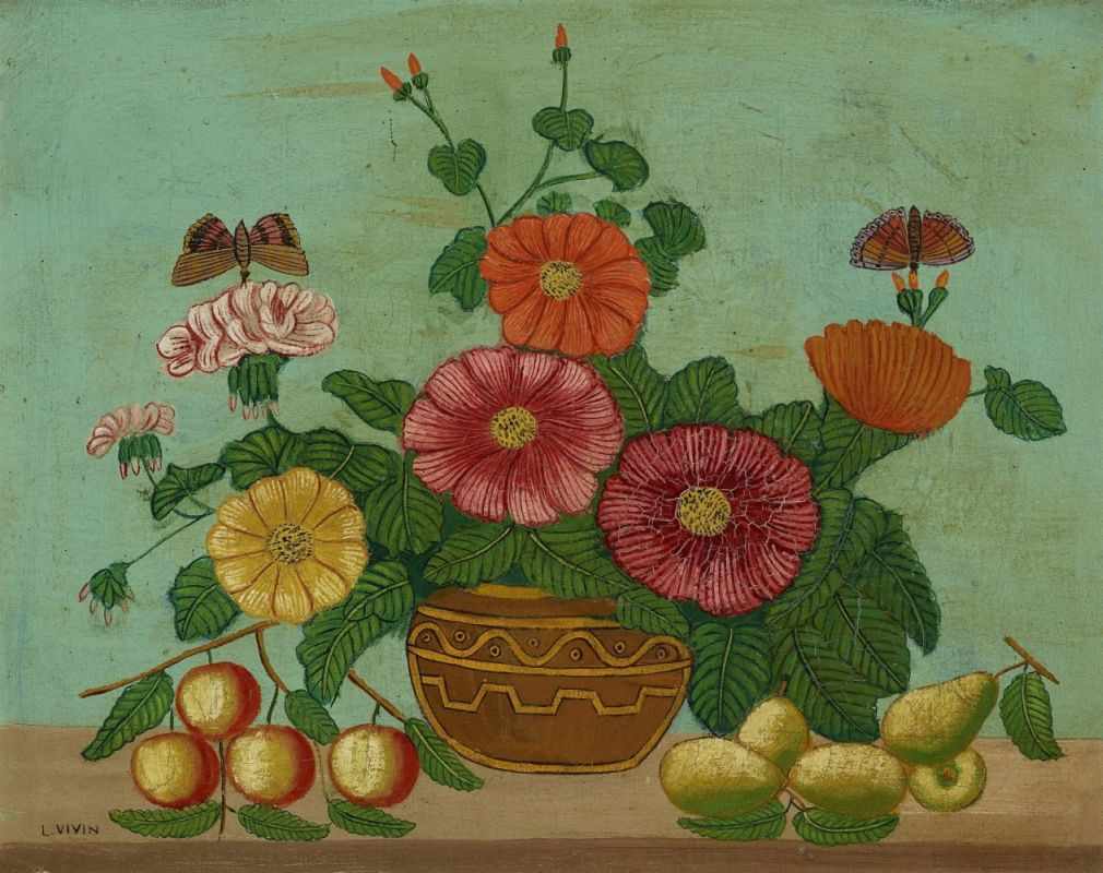 Vivin, Louis 1861 Hadol/Frankreich - 1936 Paris Blumenstillleben Öl auf Leinwand 41 x 51 cm Links