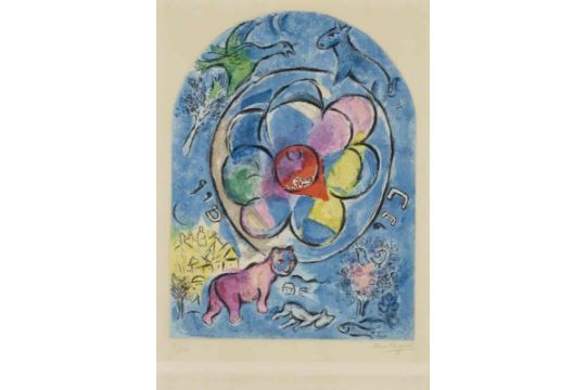 Chagall, Marc 1887 Witebsk - 1985 St. Paul de Vence, nach Le Tribu Benjamin. 1964 Farblithographie