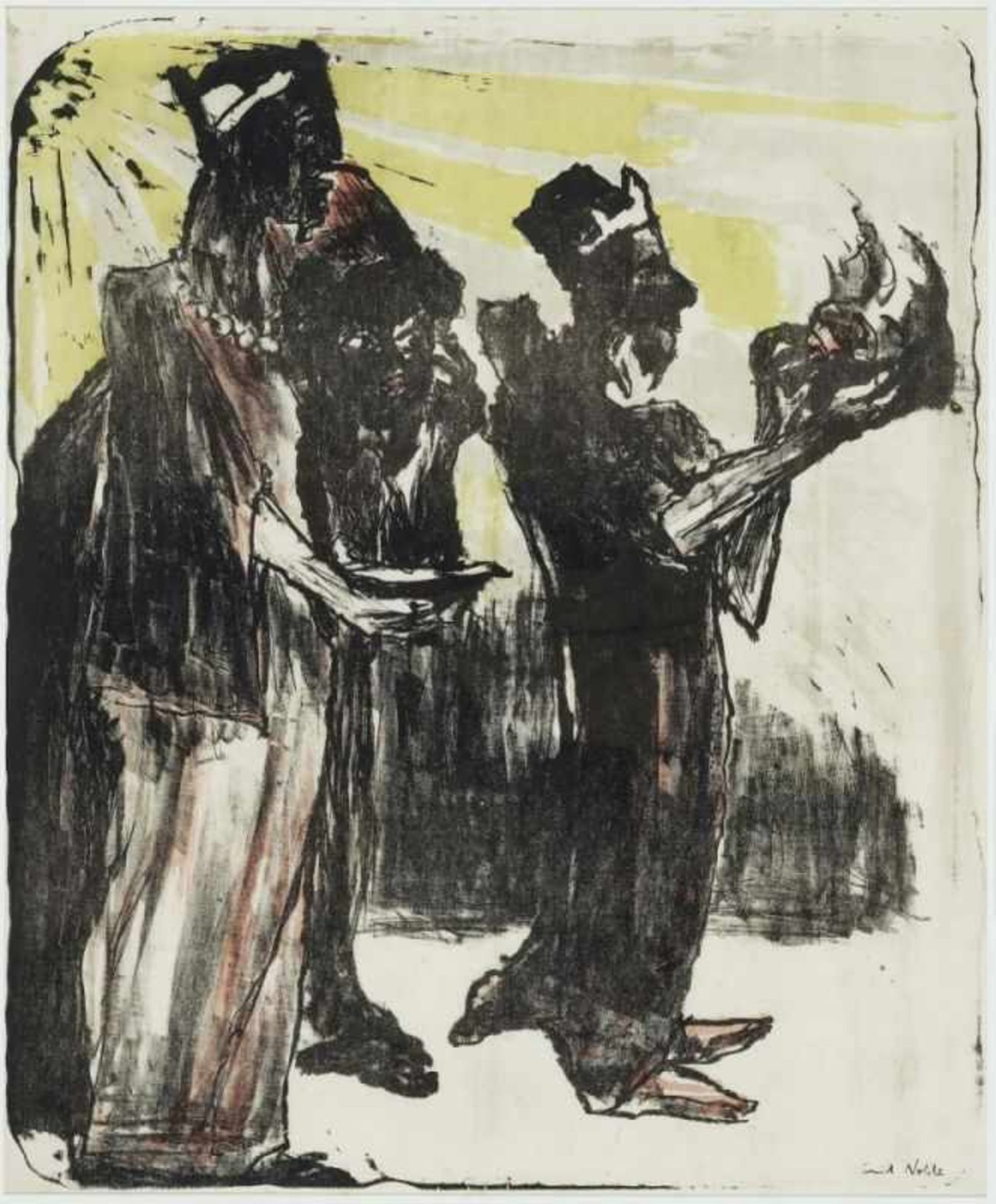 Nolde, Emil 1867 Nolde/Kreis Tondern - 1956 Seebüll Die Heiligen Drei Könige. 1913