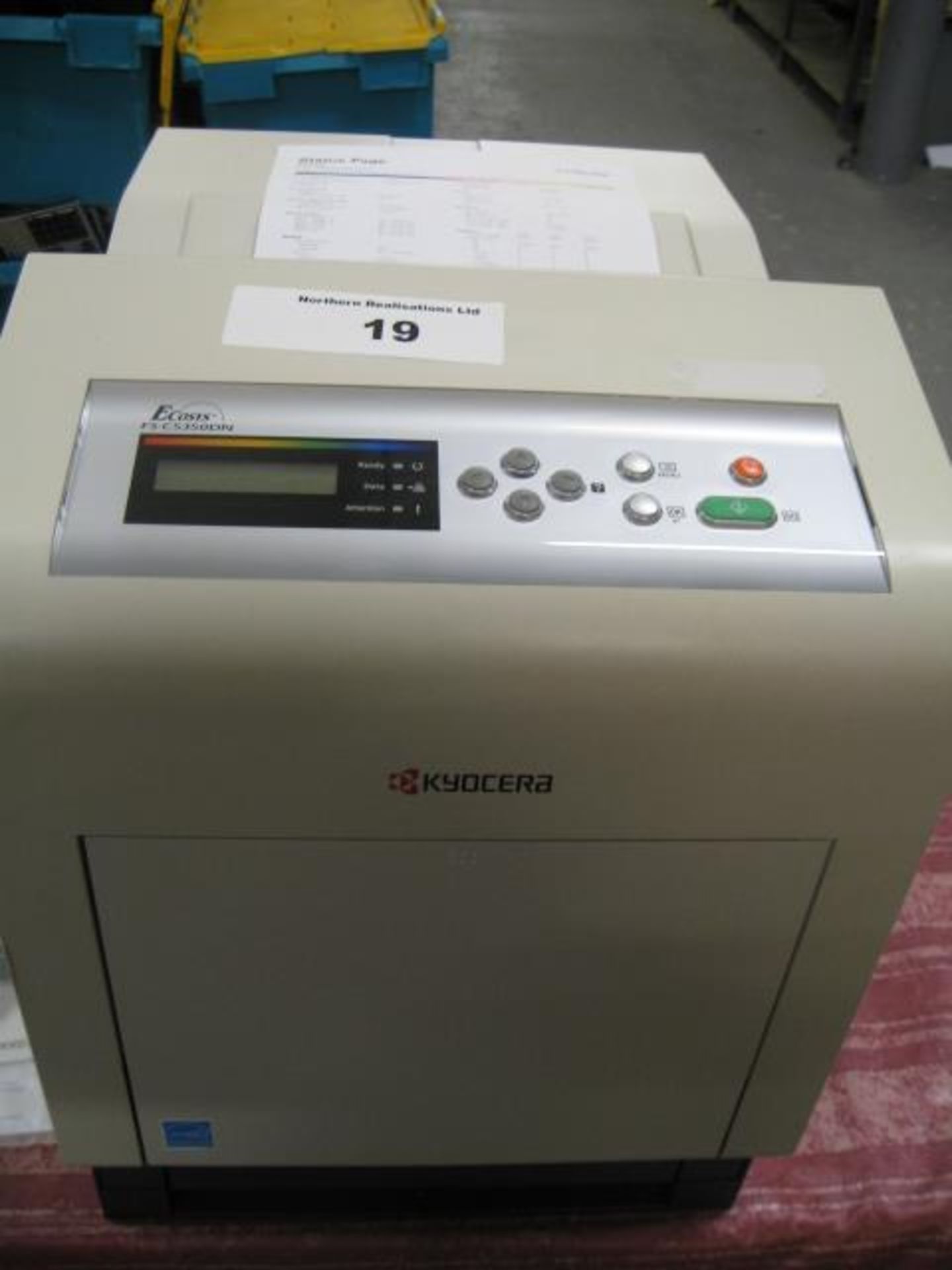 KYOCERA FS-C5350DN COLOUR LASER PRINTER WITH TEST PRINT, INSTRUCTIONS, & DRIVERS