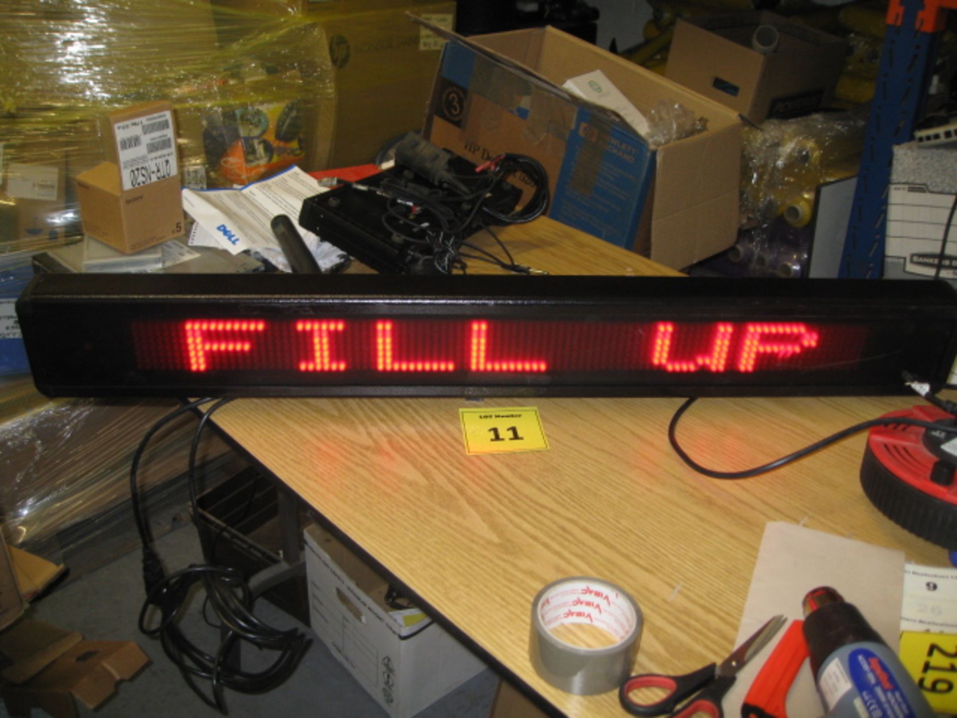 POLYCOM MS16/12/1L RED 100MC MOVING SIGN. SEE PHOTOS