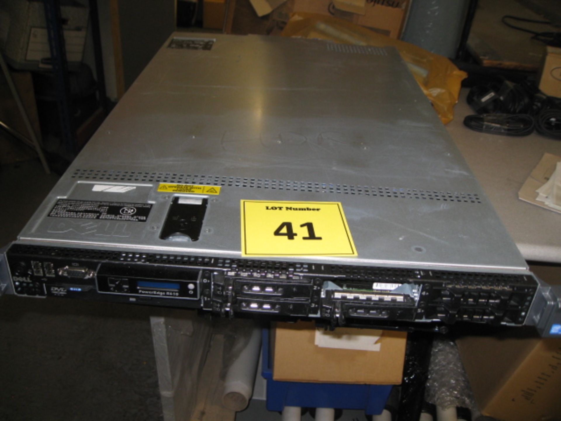 DELL POWEREDGE R610 1U RACKMOUNT FILE SERVER. SIX CORE 2.4GHZ PROCESSOR (E5645), 8GB RAM, 1 X