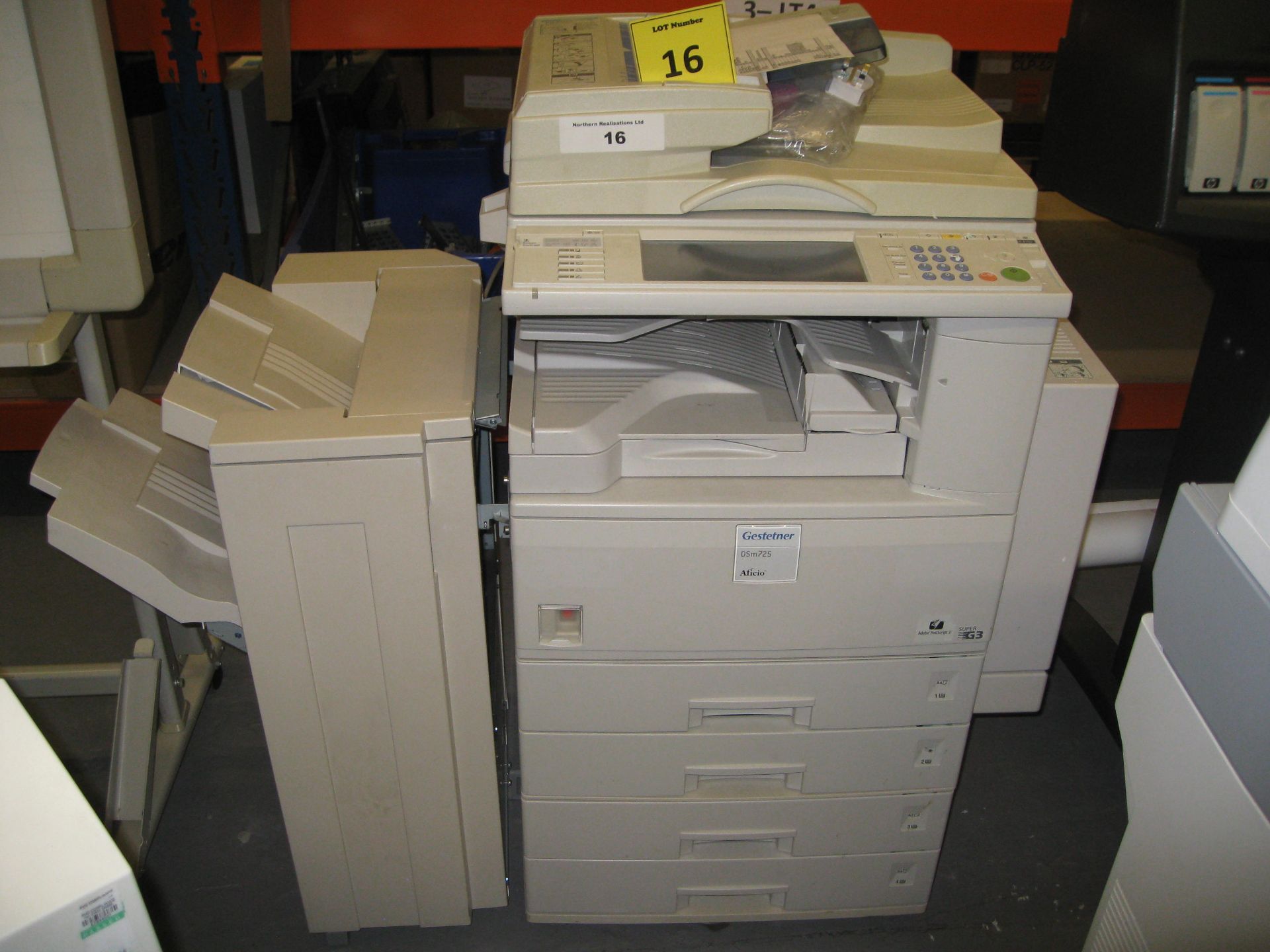 GESTETNER DSm725 Aticio Copier. With test print. Hard Drive Removed. More info at: http://www.