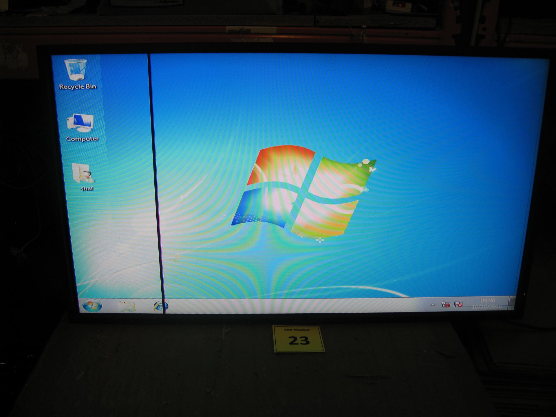 NEC 40" LCD MONITOR WITH HDMI. MODEL LCD4020-BK-AV. SOME PICTURE DISTORTION ON LEFT OF SCREEN, AND