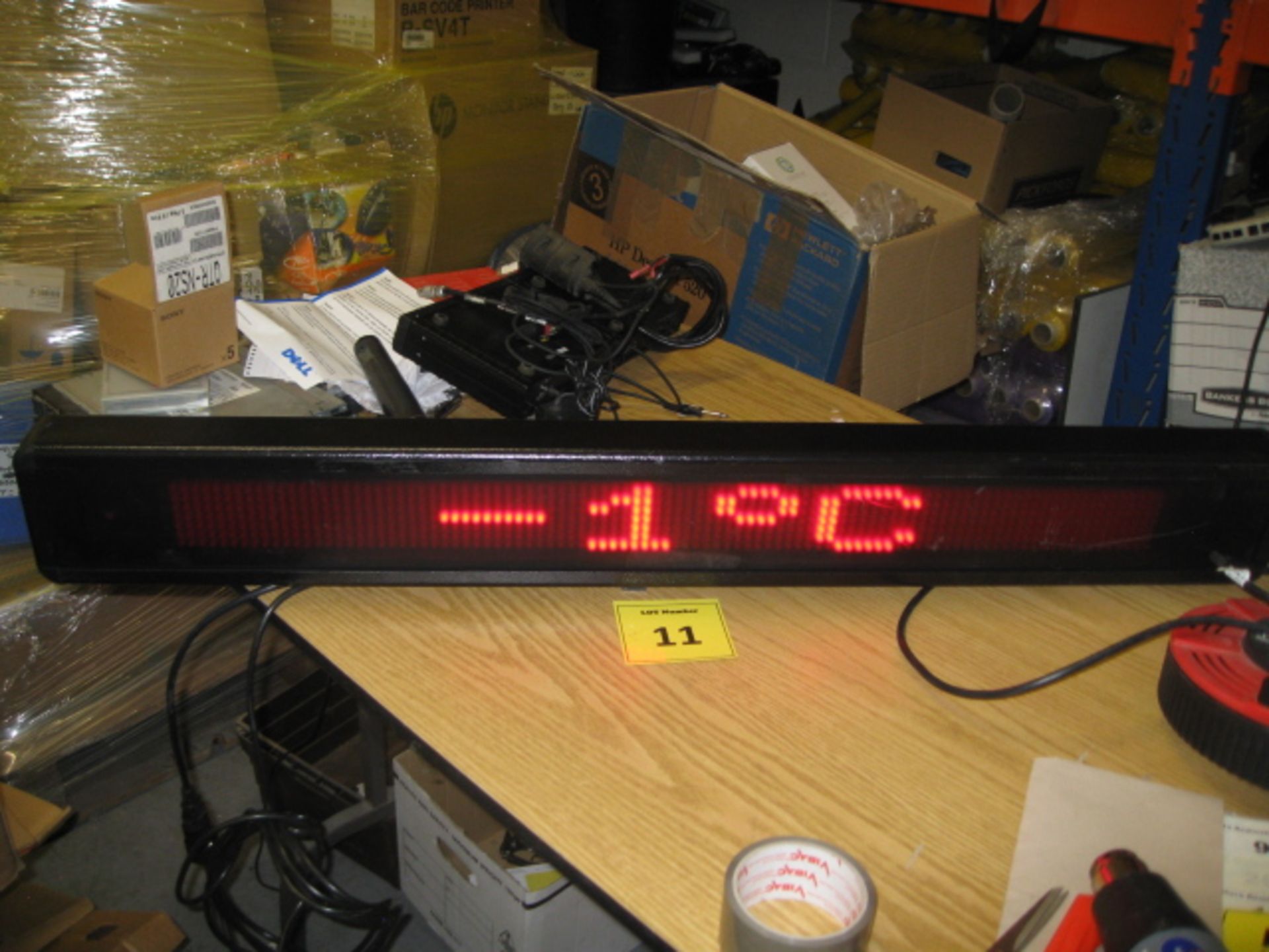 POLYCOM MS16/12/1L RED 100MC MOVING SIGN. SEE PHOTOS - Image 6 of 8
