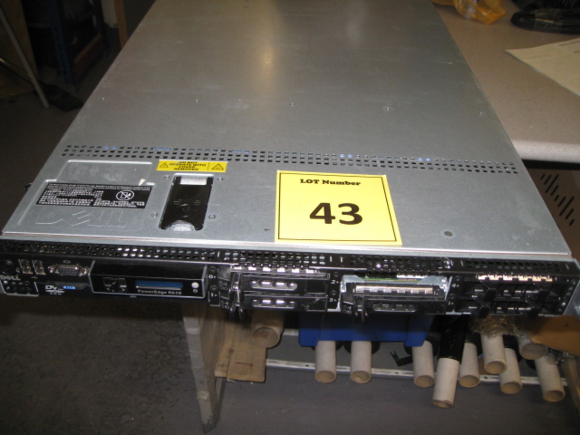 DELL POWEREDGE R610 1U RACKMOUNT FILE SERVER. SIX CORE 2.4GHZ PROCESSOR (E5645), 8GB RAM, 1 X