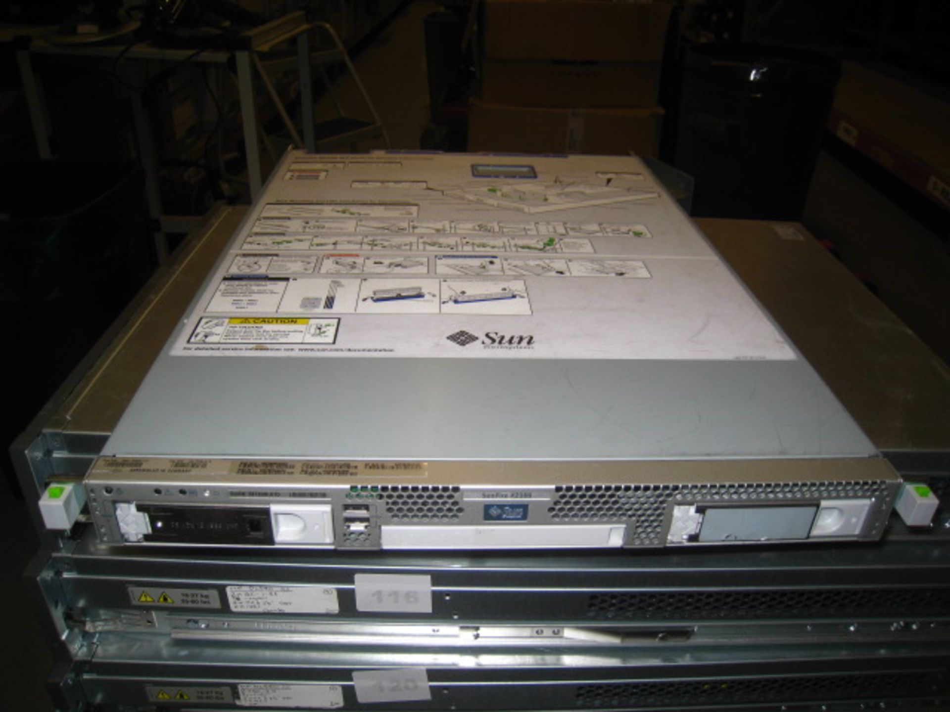 SUN SUNFIRE X2100 M2 1U RACKMOUNT FILE SERVER. DUAL CORE 2.6GHZ PROCESSOR (1218), 2GB RAM, 250GB 3.