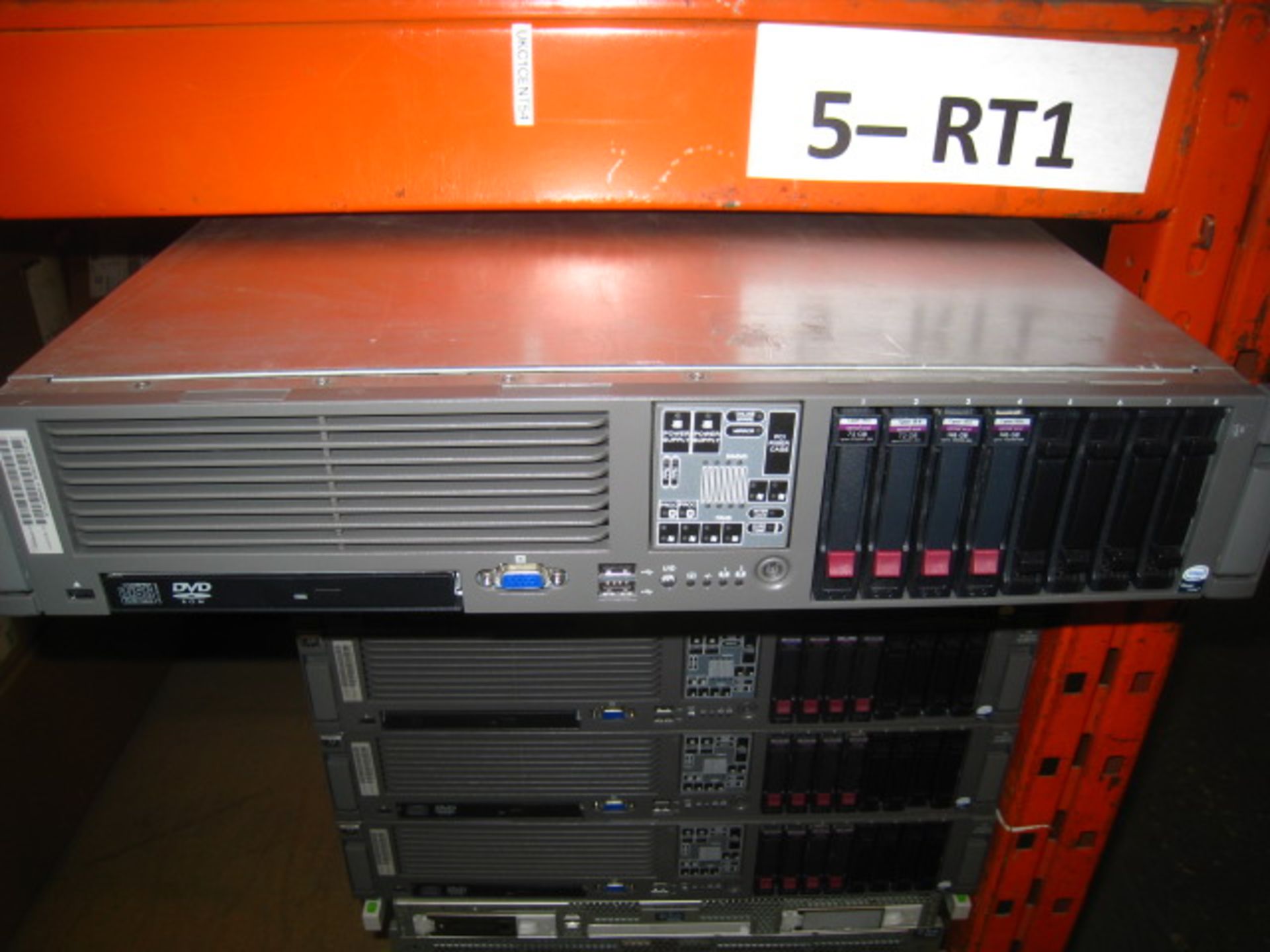 HP PROLIANT DL380 G5 2U RACKMOUNT FILE SERVER. 2 X QUAD CORE 1.8GHZ PROCESSORS, 8GB RAM, 2 X