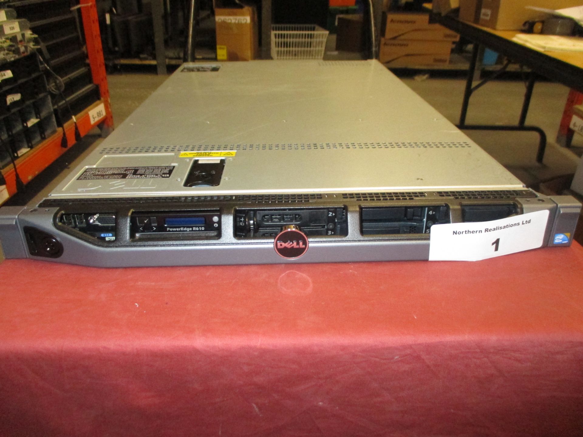 DELL POWEREDGE R610 1U RACKMOUNT FILESERVER, SIX CORE 2.66GHZ PROCESSOR (X5650), 16GB RAM, 2 X 450GB