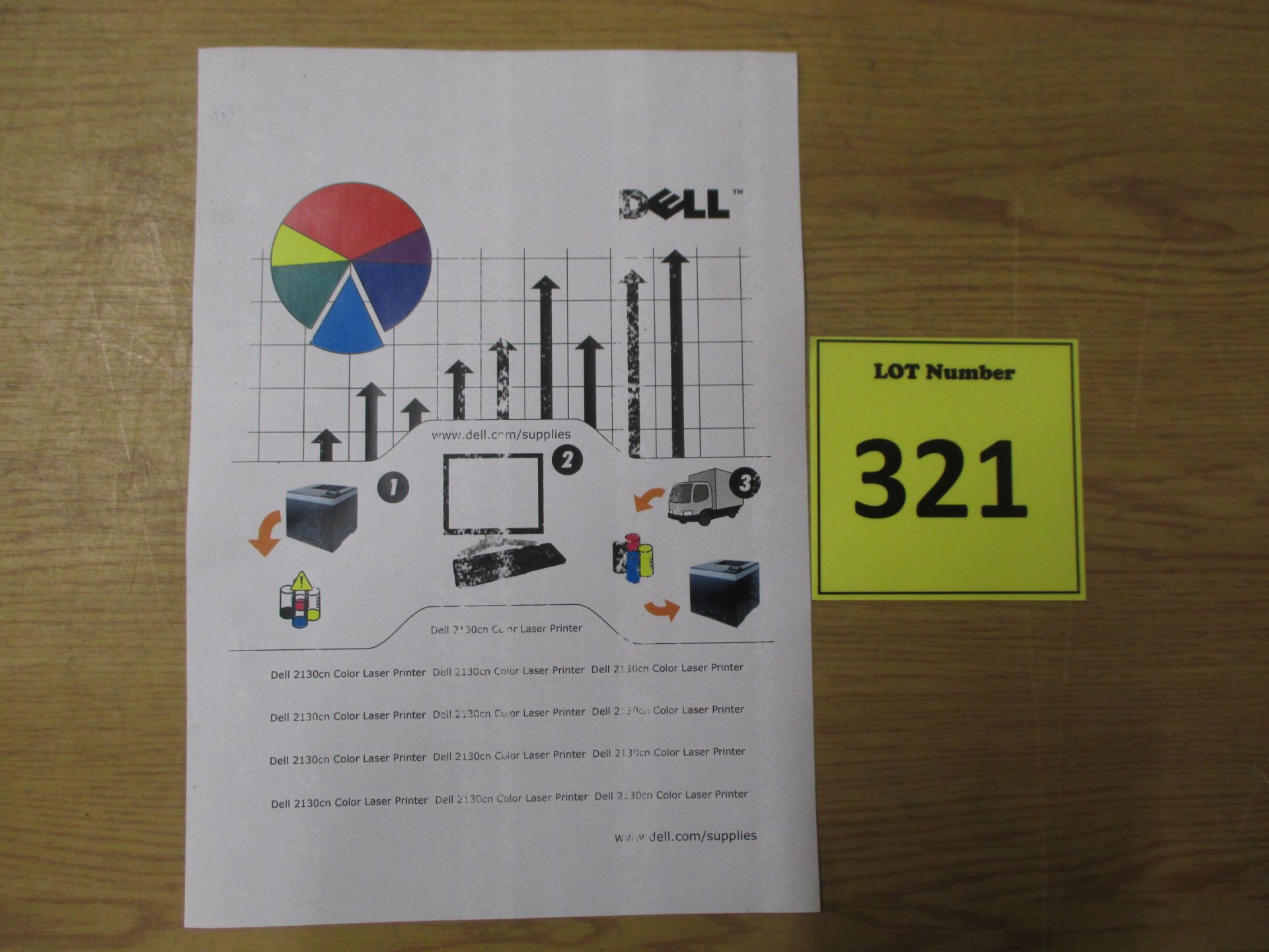 DELL 2130 CN NETWORK COLOUR LASER PRINTER. WITH USB & TEST PRINT- SEE PHOTO - Image 2 of 2