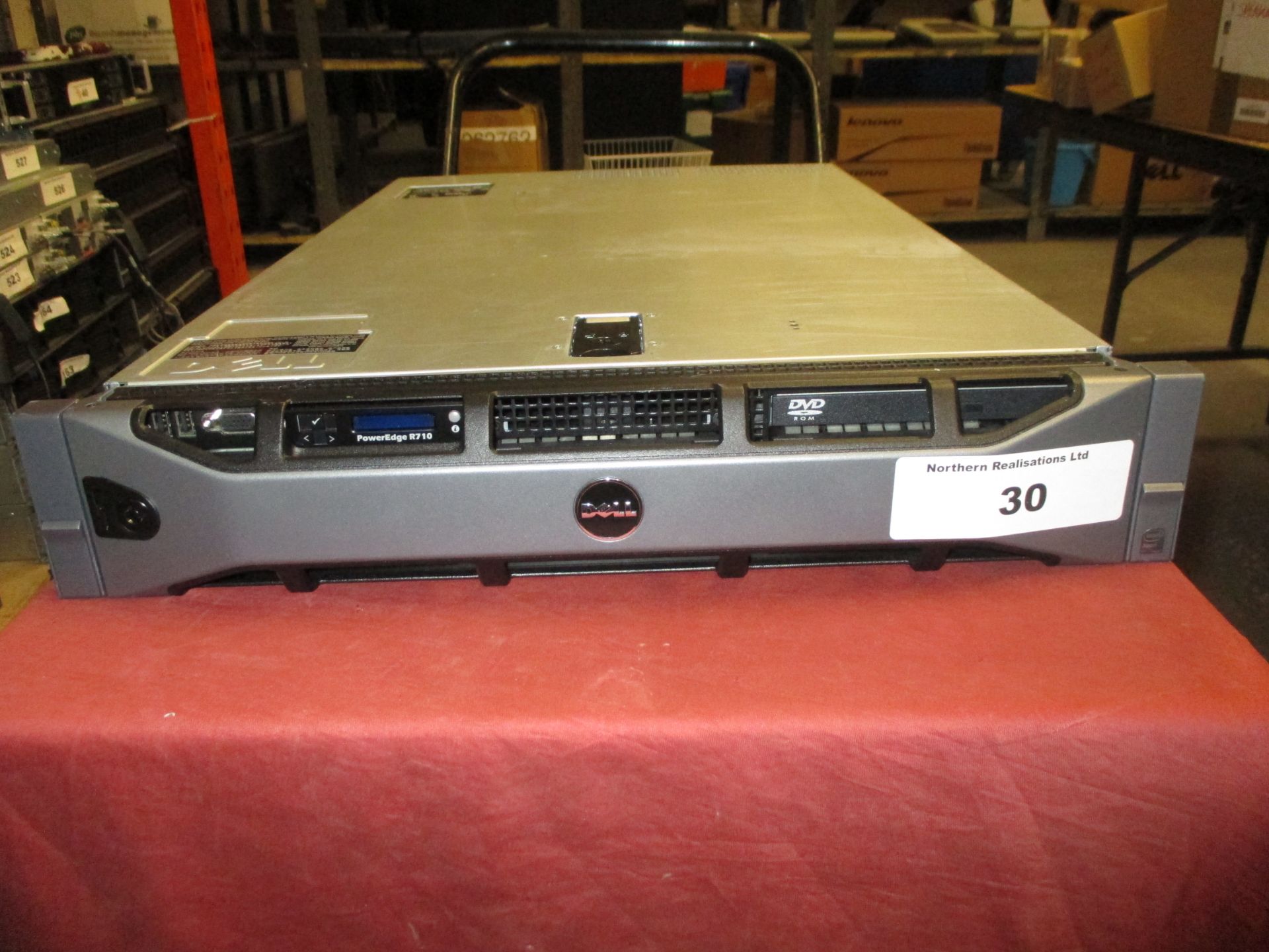 DELL POWEREDGE R710 2U RACKMOUNT FILESERVER, 2 X QUAD CORE 2.8GHZ PROCESSORS (X5560), 16GB RAM, 2