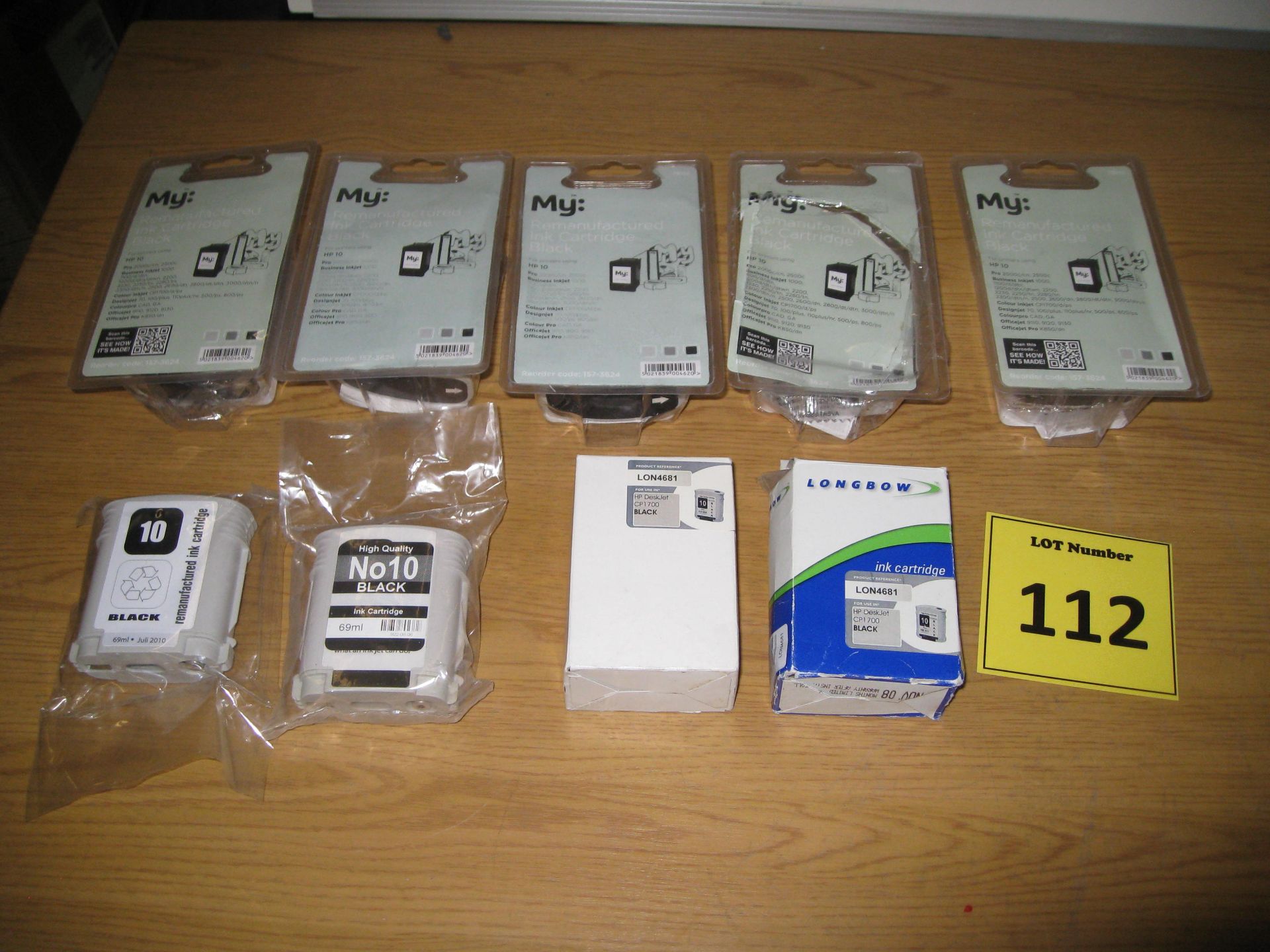 9 X HP DESIGNJET COMPATIBLE INK CARTRIDGES. ALSO SUITABLE FOR OTHERS. SEE PHOTO