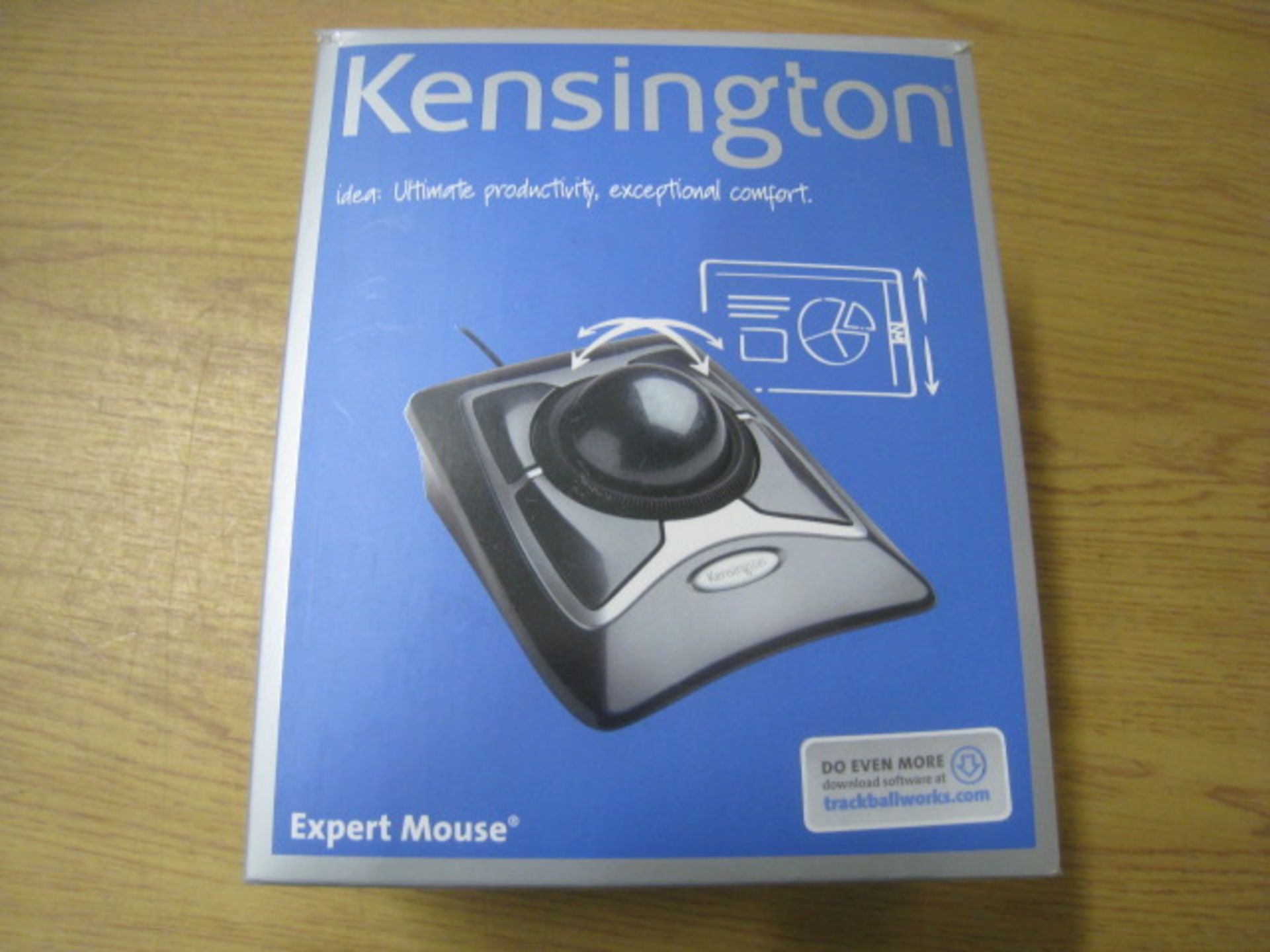 Boxed Kensington Expert Mouse Optical Wired USB Trackball for PC and Mac - Black