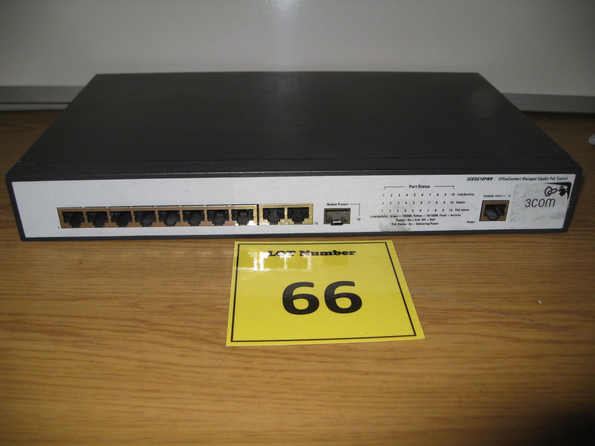 3 COM 3CDSG10PWR OFFICE CONNECT MANAGED GIGABIT PoE SWITCH