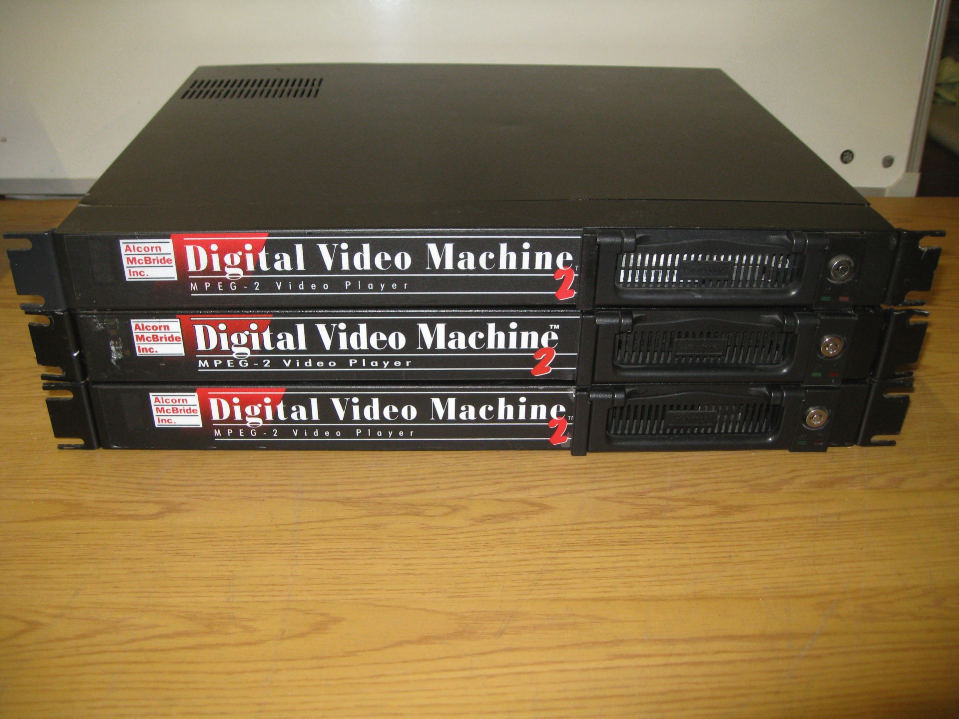 3 X ALCORN McBRIDE DIGITAL VIDEO MACHINE 2 MPEG-2 VIDEO PLAYER