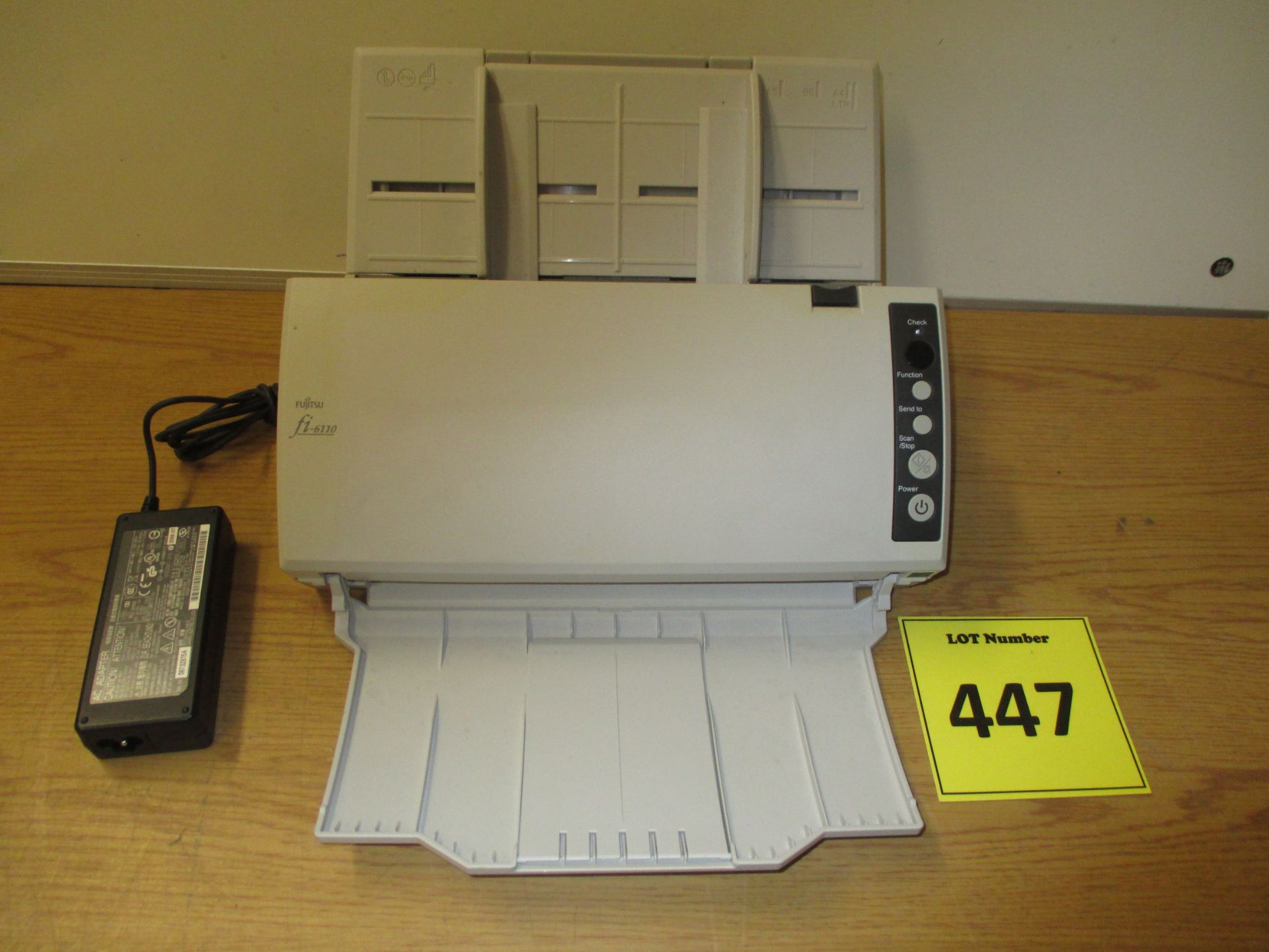 Fujitsu fi-6110 Document Scanner w/ Power Adapter & Trays
