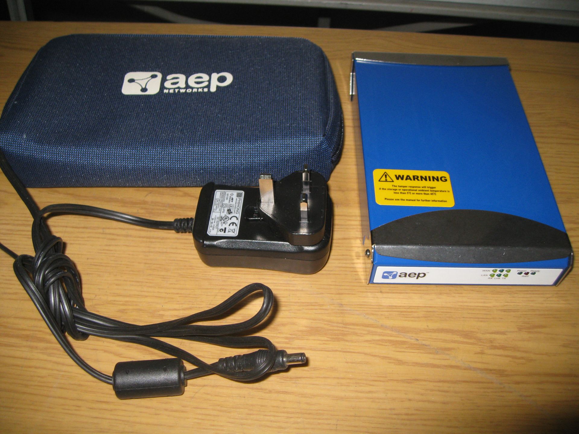 AEP Net Remote encryptor hardware VPN (virtual private network) client with psu & case. More info