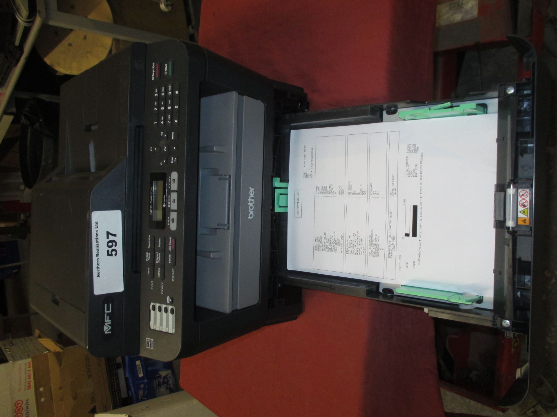 BROTHER MFC-7460DN ALL IN ONE LASER PRINTER, COPIER, SCANNER, FAX. WITH TEST PRINT - Image 2 of 2