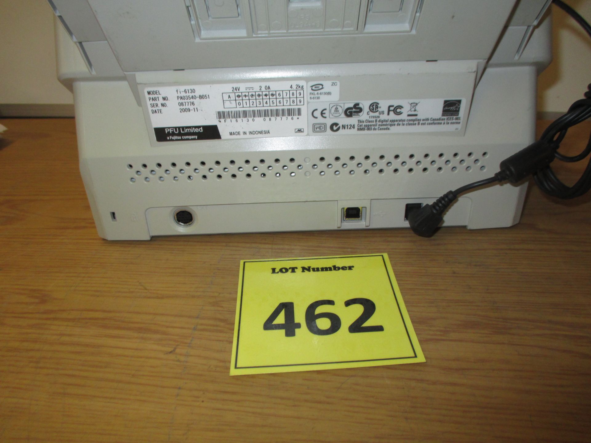 Fujitsu fi-6130 Document Scanner w/ Power Adapter & Trays - Image 2 of 2