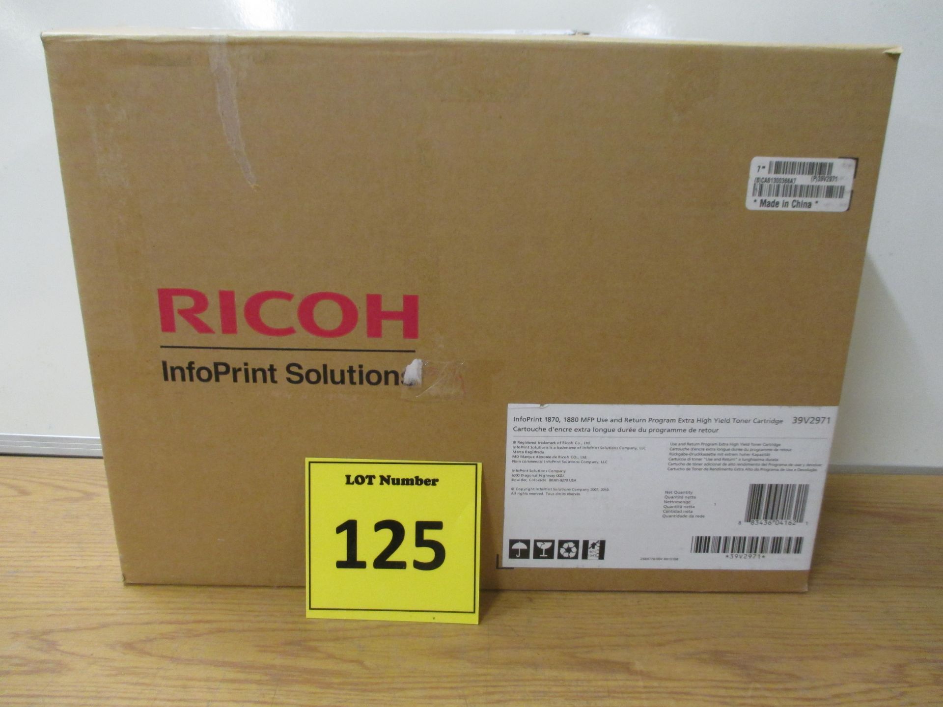 Ricoh Black Toner Cartridge 39V2971 for Infoprint 1870 1880 MFP extra high yield . BOX OPEN,