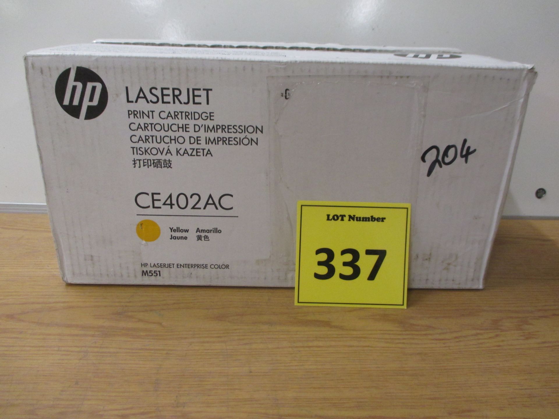 HP GENUINE ORIGINAL YELLOW PRINT CARTRIDGE (CE402AC) FOR HP LASERJET ENTERPRISE COLOUR M551. BOX