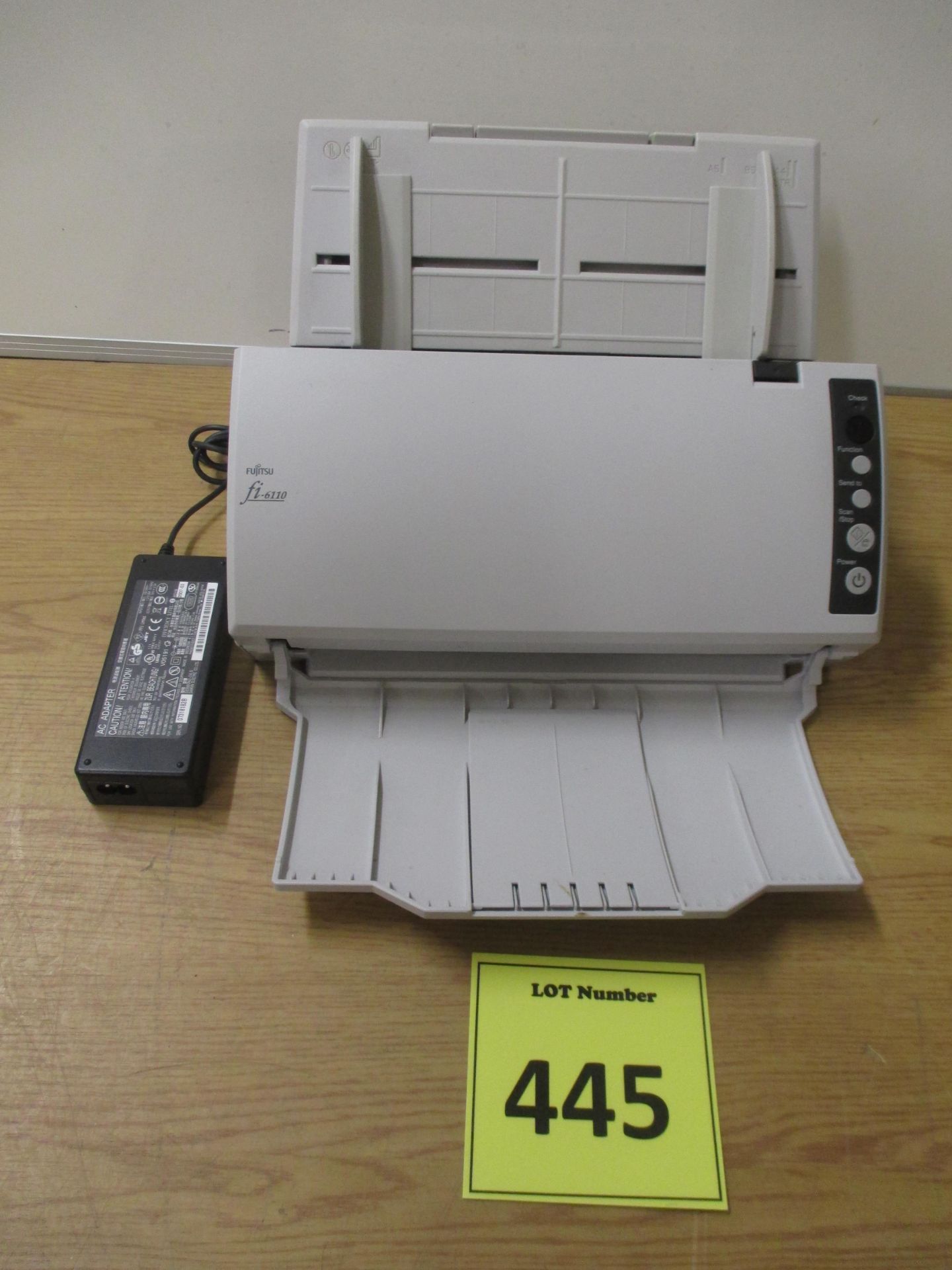 Fujitsu fi-6110 Document Scanner w/ Power Adapter & Trays