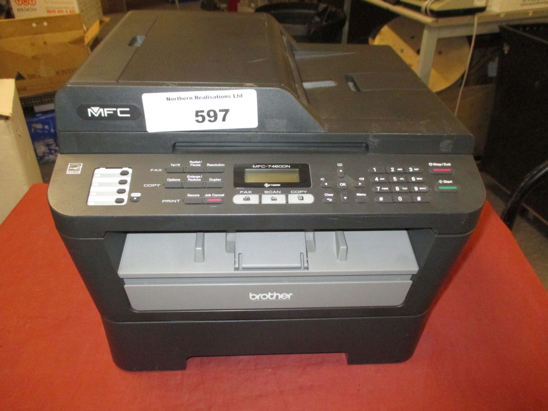 BROTHER MFC-7460DN ALL IN ONE LASER PRINTER, COPIER, SCANNER, FAX. WITH TEST PRINT