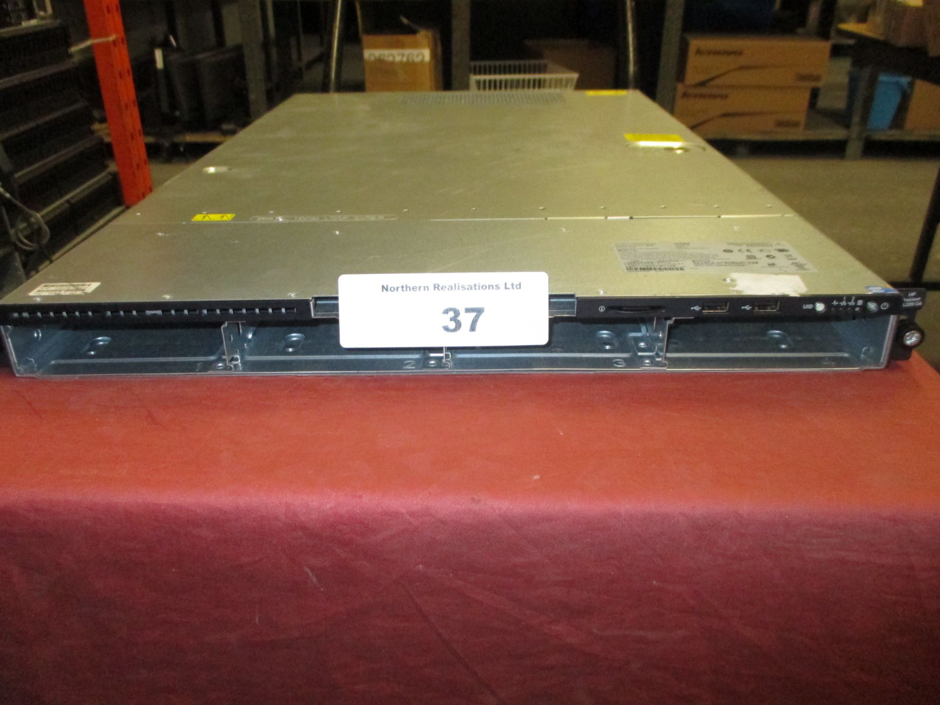 HP PROLIANT DL320 G6 1U RACKMOUNT FILESERVER, QUAD CORE 2.13GHZ PROCESSOR (L5506), 4GB RAM, NO HDD'