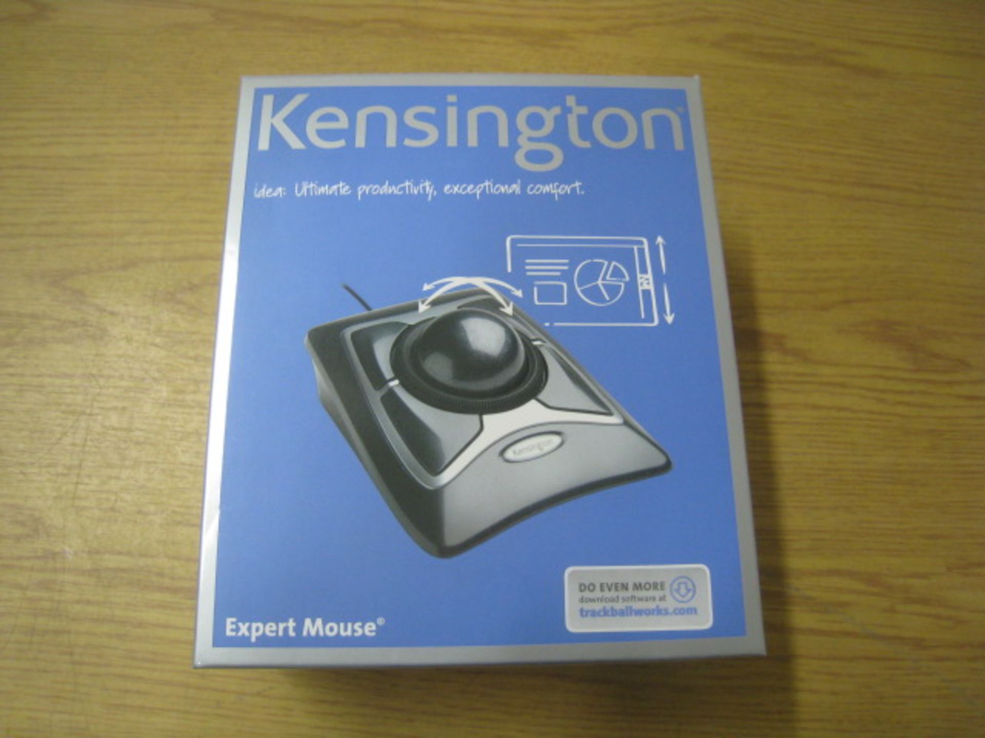 Boxed Kensington Expert Mouse Optical Wired USB Trackball for PC and Mac - Black