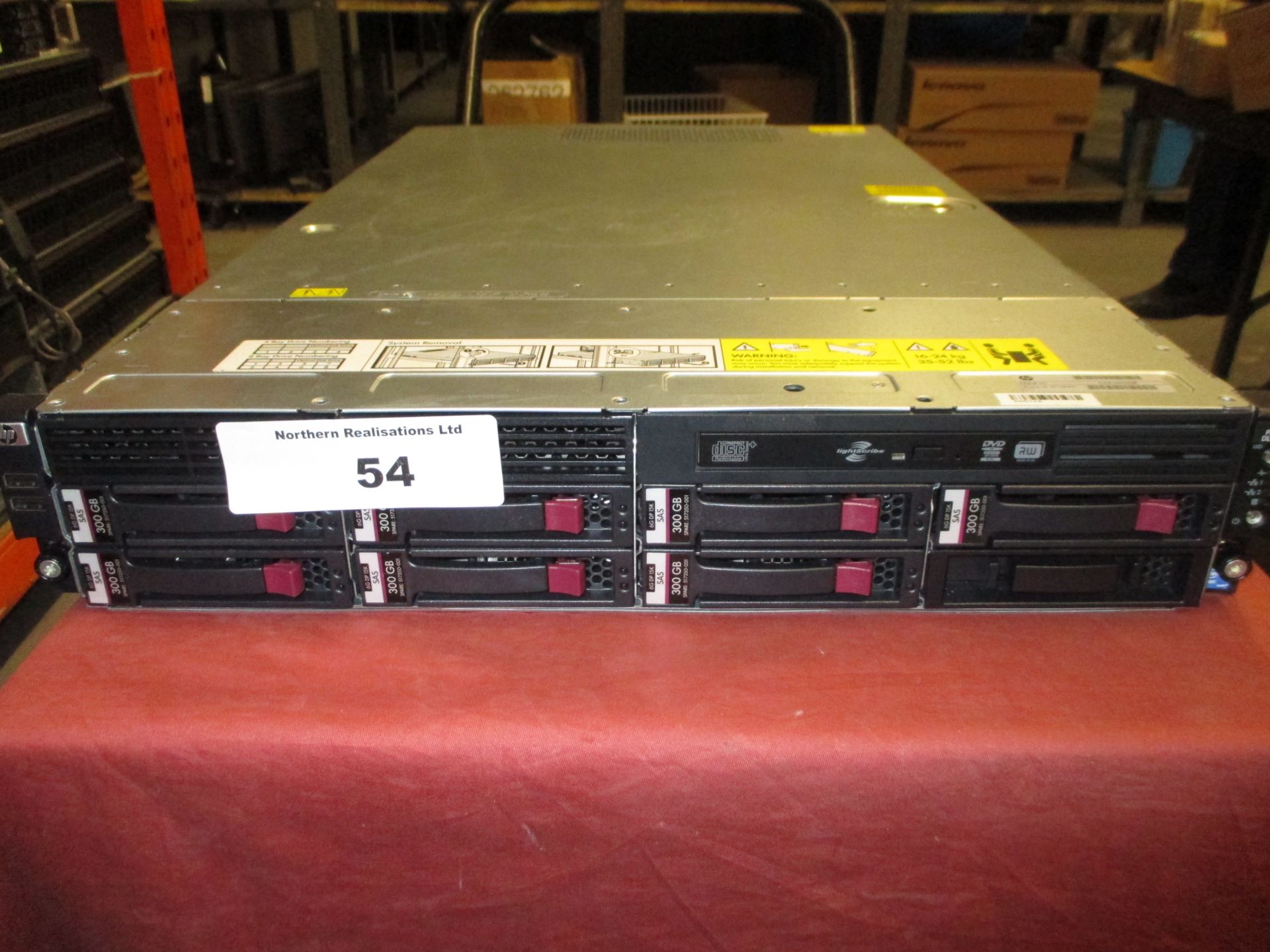 HP PROLIANT DL180 G6 2U RACKMOUNT FILESERVER, 2 X SIX CORE 2.8GHZ PROCESSORS (X5660), 36GB RAM, 7