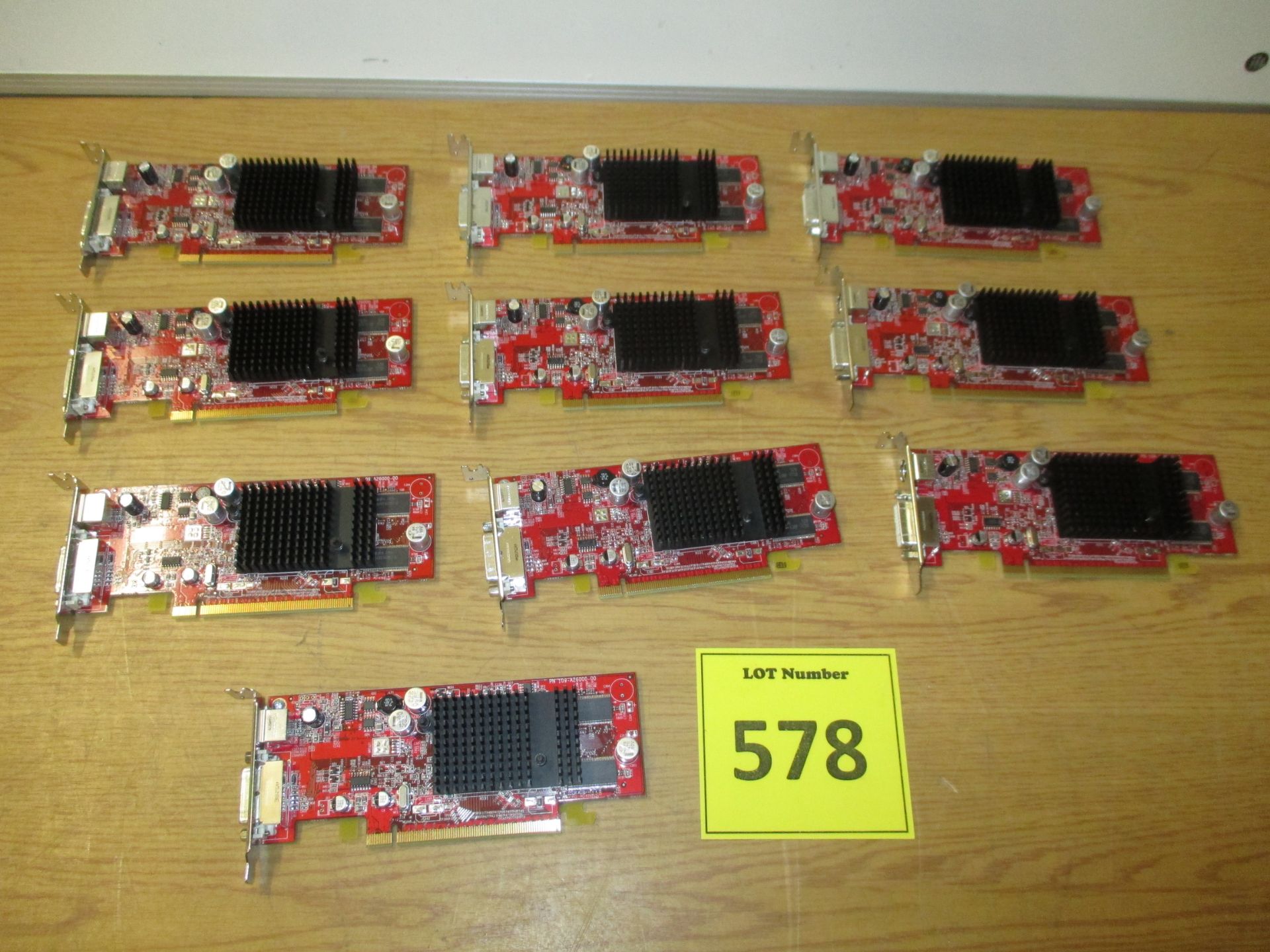 10 X HALF HEIGHT PCI-E 64MB GRAPHICS CARDS