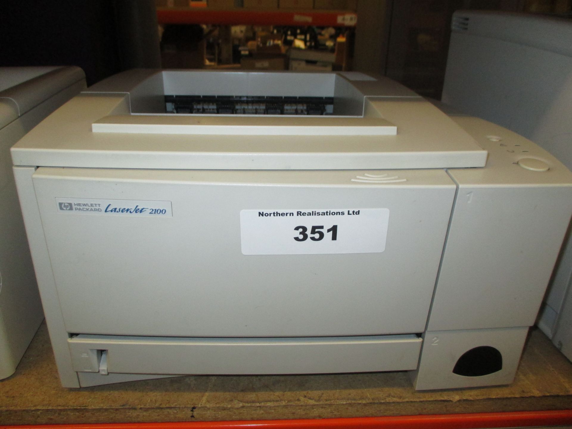 HP LJ 2100 Laser Printer with test print