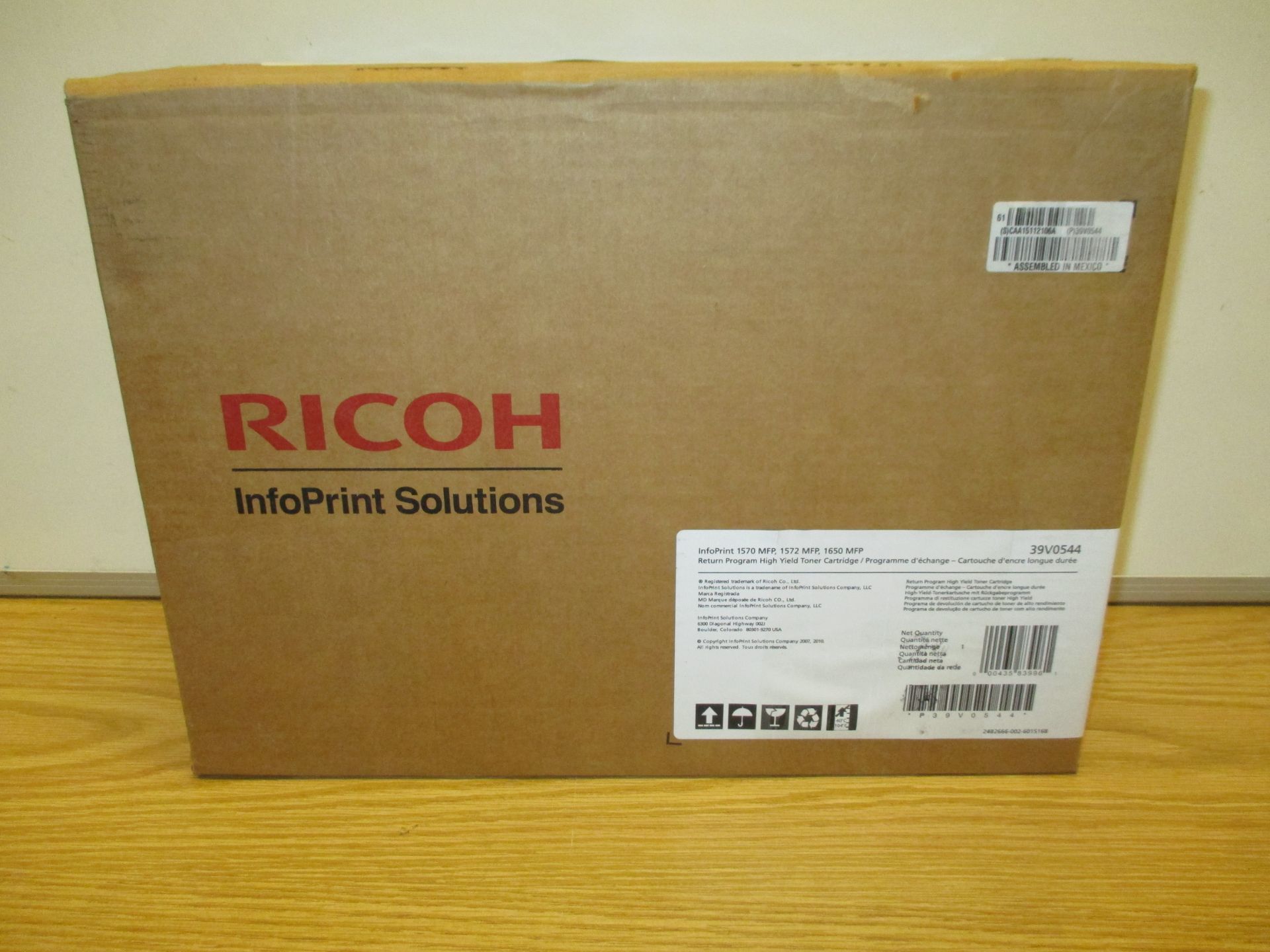 Genuine Ricoh Infoprint 39V0544 High Yield Black Toner for 1570MFP, 1572MFP, 1650MFP