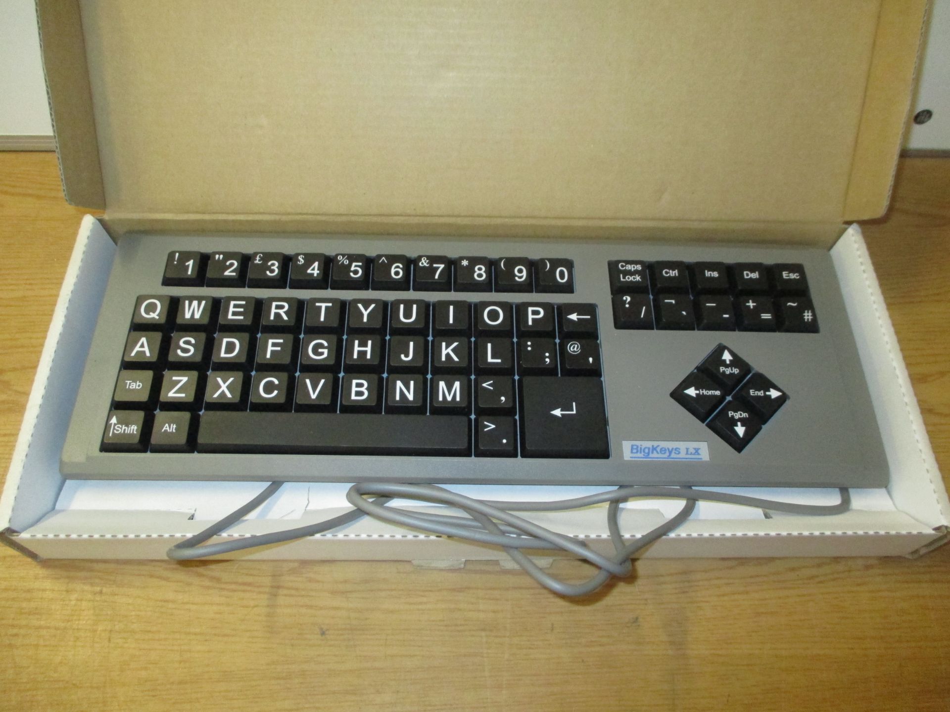 BigKeys LX QWERTY BLACK KEYBOARD. BOXED