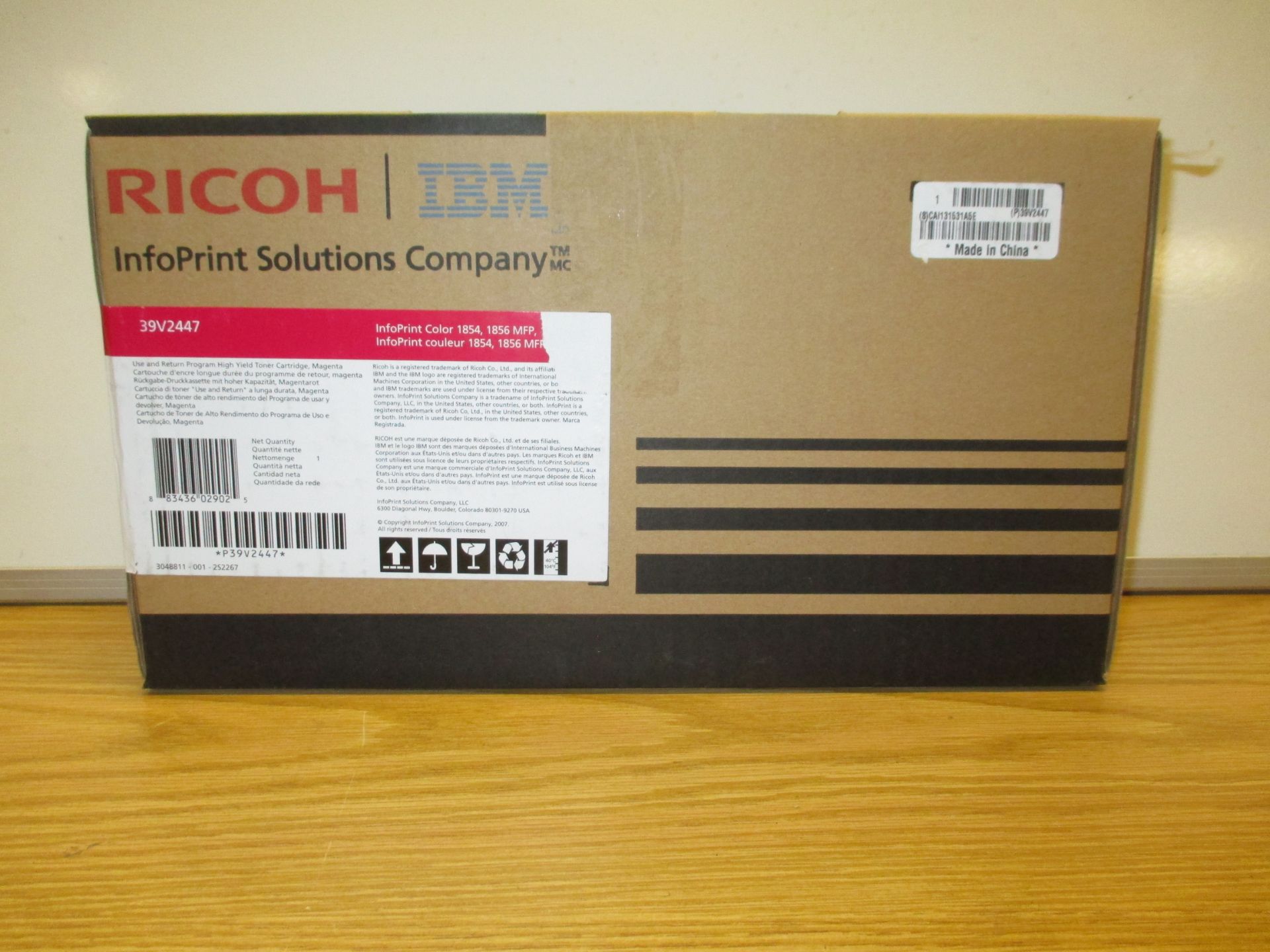 Genuine Ricoh IBM Infoprint 39V2447 Magenta Extra High Yield Toner 1854, 1856MFP, 1866MFP. Box