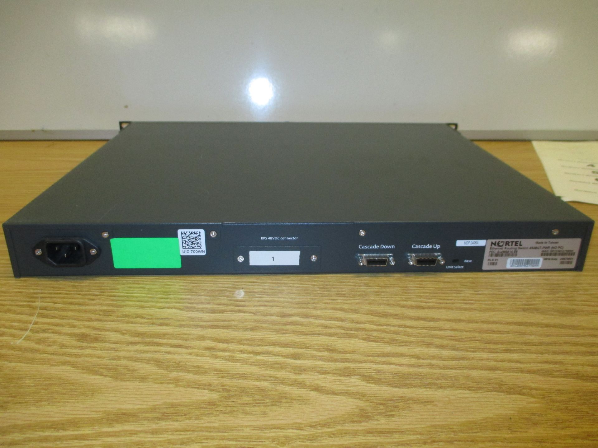 NORTEL 4548GT-PWR AL4500A14-E6 48-Port Gigabit 10/100/1000 PoE Switch - Image 2 of 2