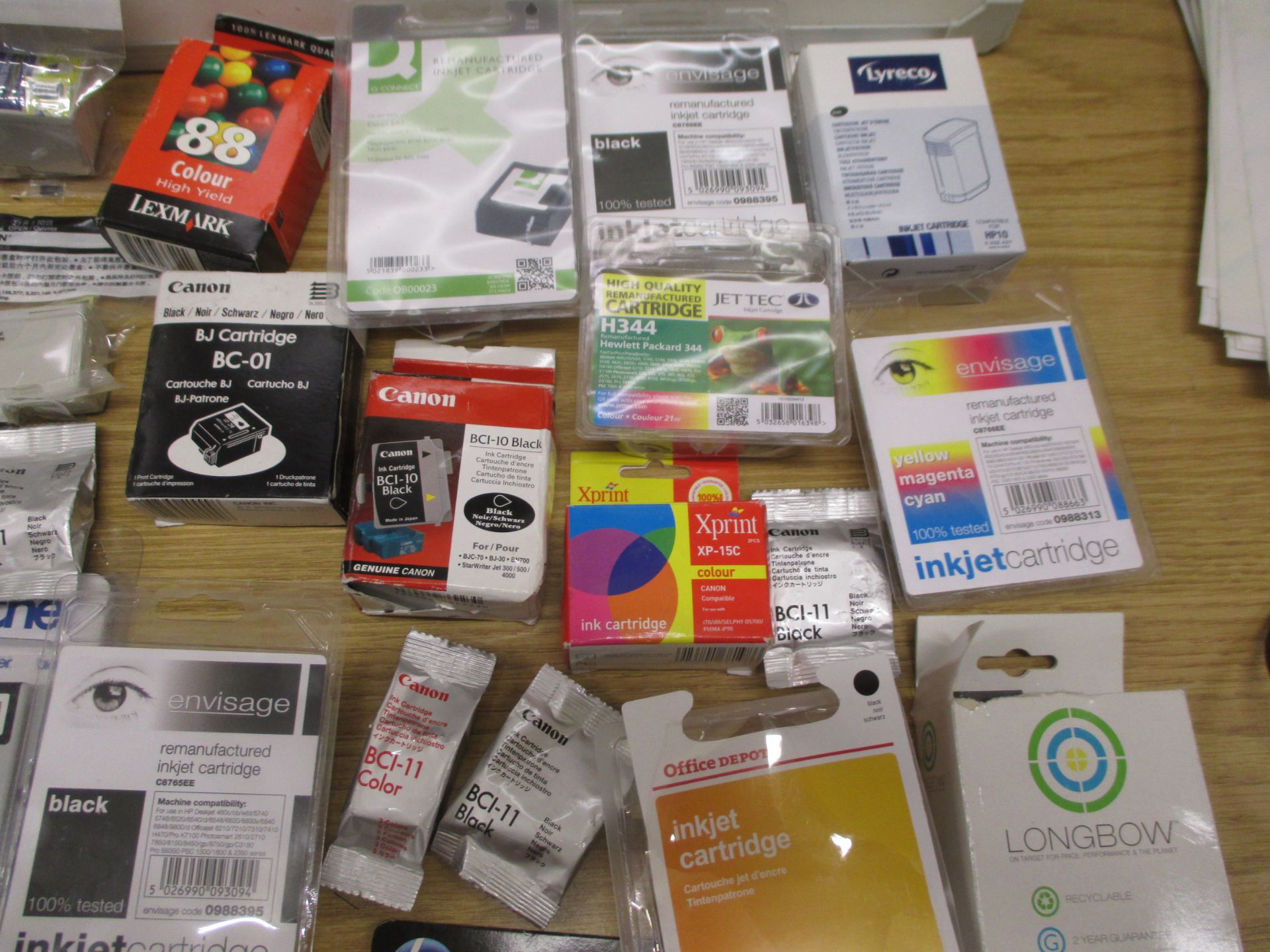 LARGE ASSORTMENT OF INKJET CARTRIDGES, MANY ORIGINAL, SOME COMPATIBLE PLUS PRINTER RIBBONS ETC - Image 4 of 7