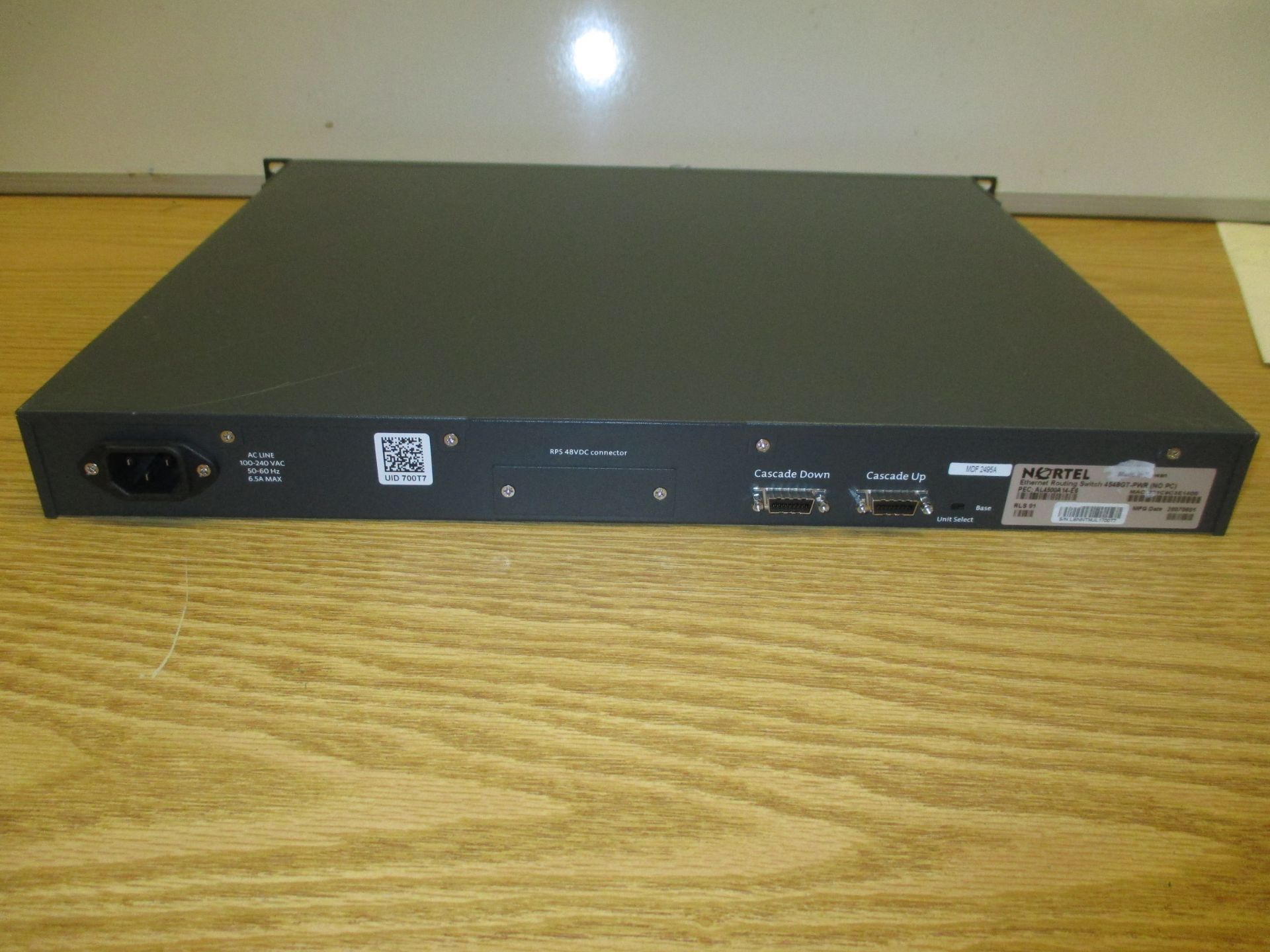 NORTEL 4548GT-PWR AL4500A14-E6 48-Port Gigabit 10/100/1000 PoE Switch - Image 2 of 2