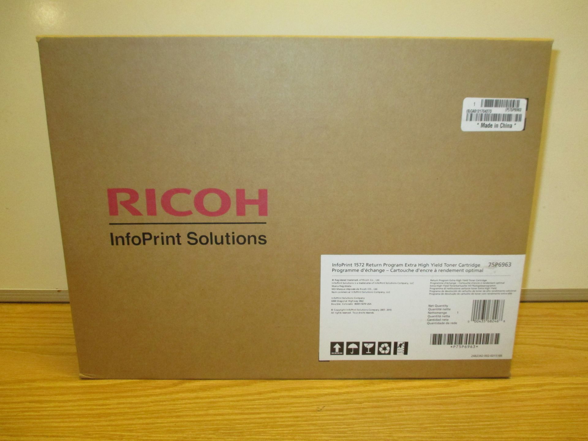 Genuine Ricoh Infoprint 75P6963 Extra High Yield Black Toner for 1572