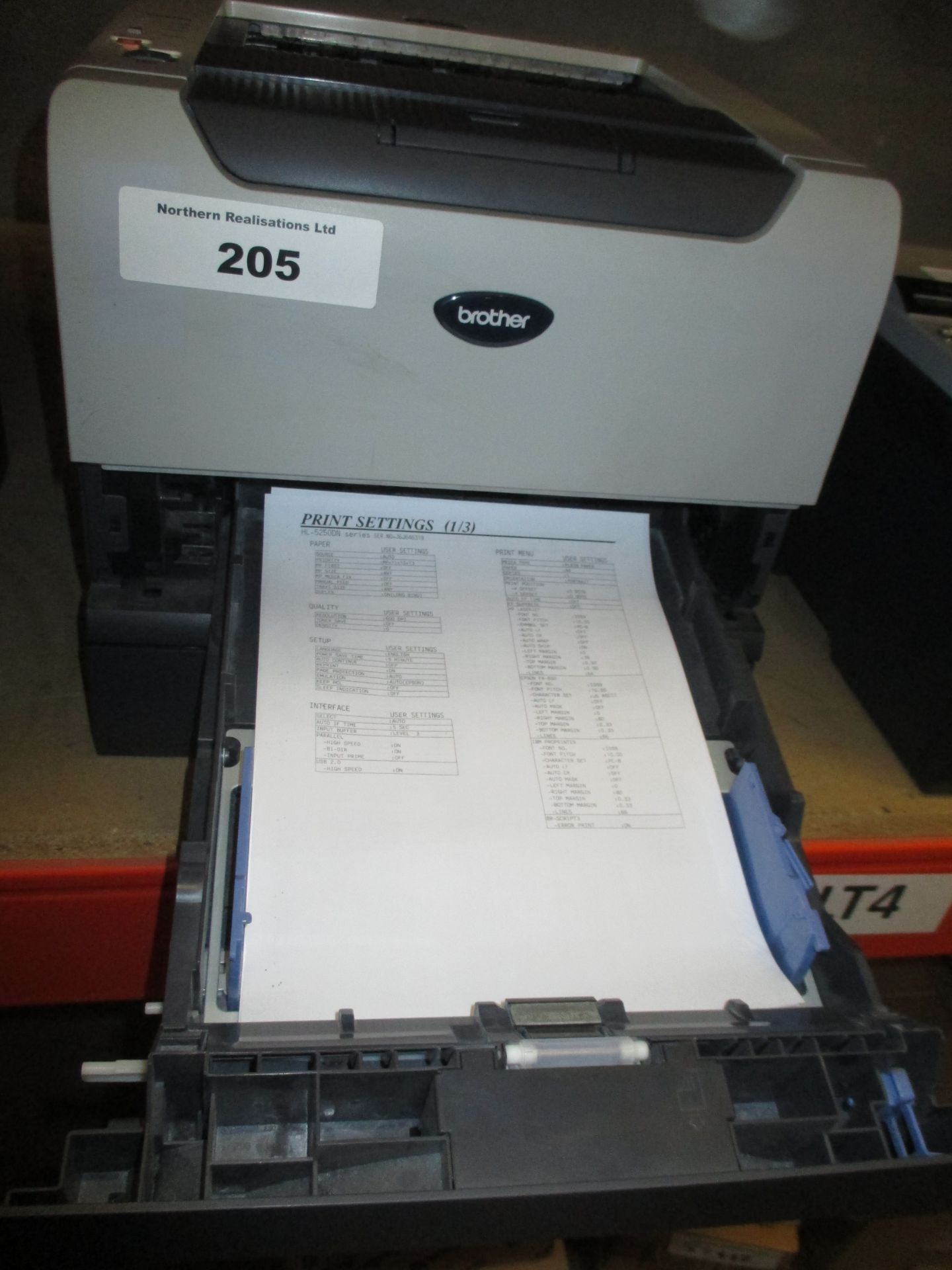 Brother HL-5250DN Network Laser Printer with extra tray,test print, LAN, USB and Parallel ports - Image 2 of 2