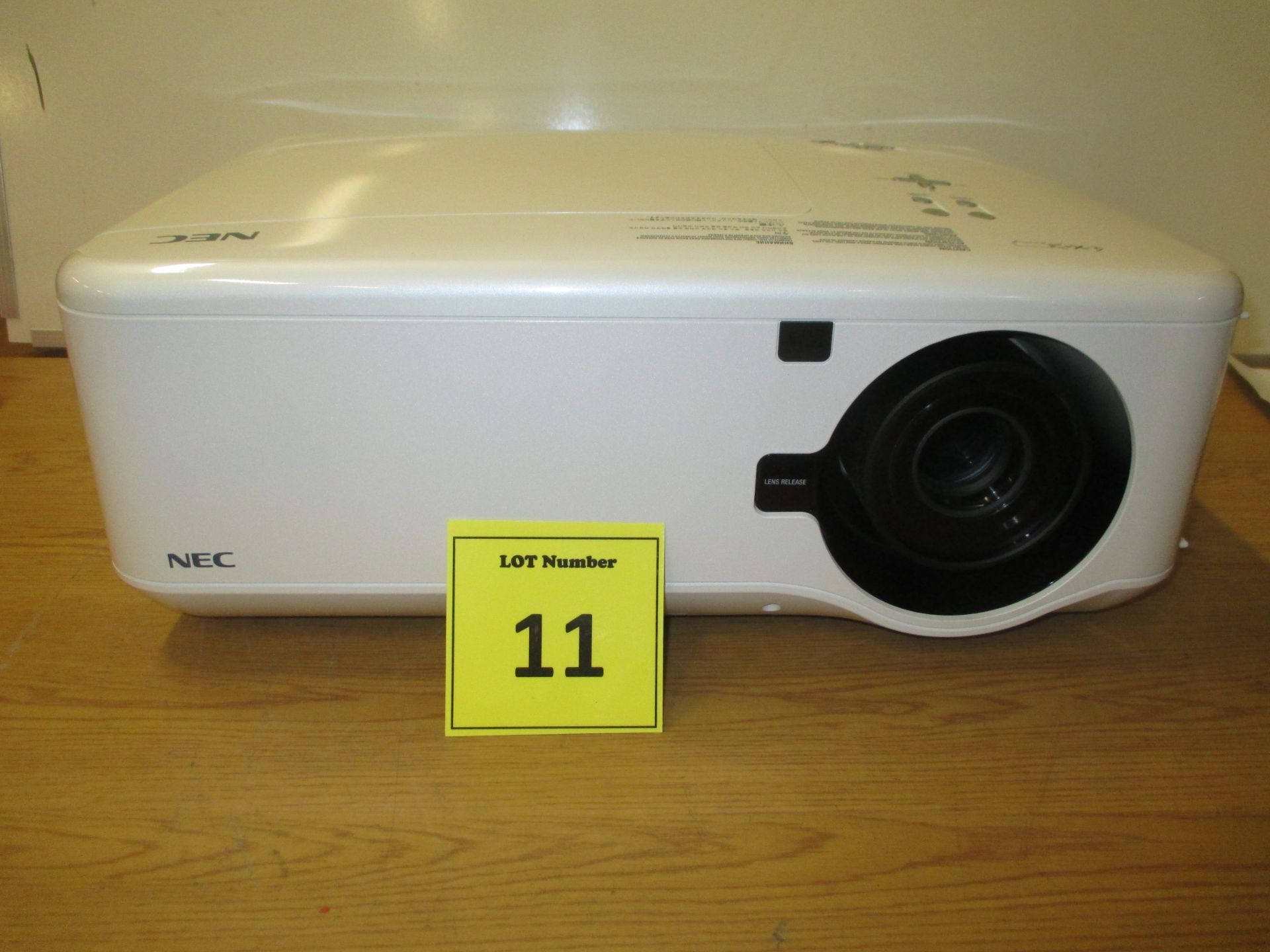 NEC NP4100W 5500-lumen Widescreen Professional Installation Projector. Lamp 1 showing 1266 Hours,