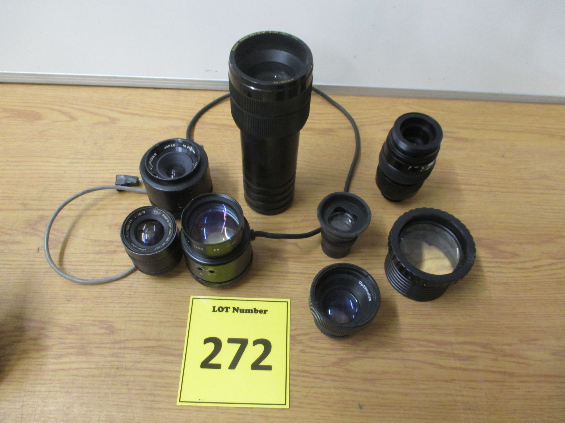 ASSORTMENT OF PHOTOGRAPHIC LENSES INCLUDING 3 X TV LENSES