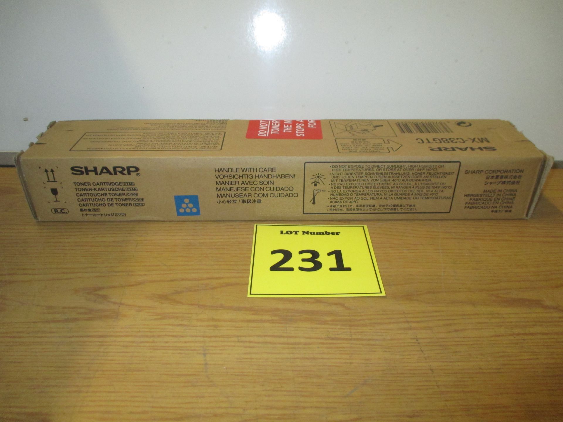 GENUINE ORIGINAL SHARP CYAN TONER CARTRIDGE MX C38GTC